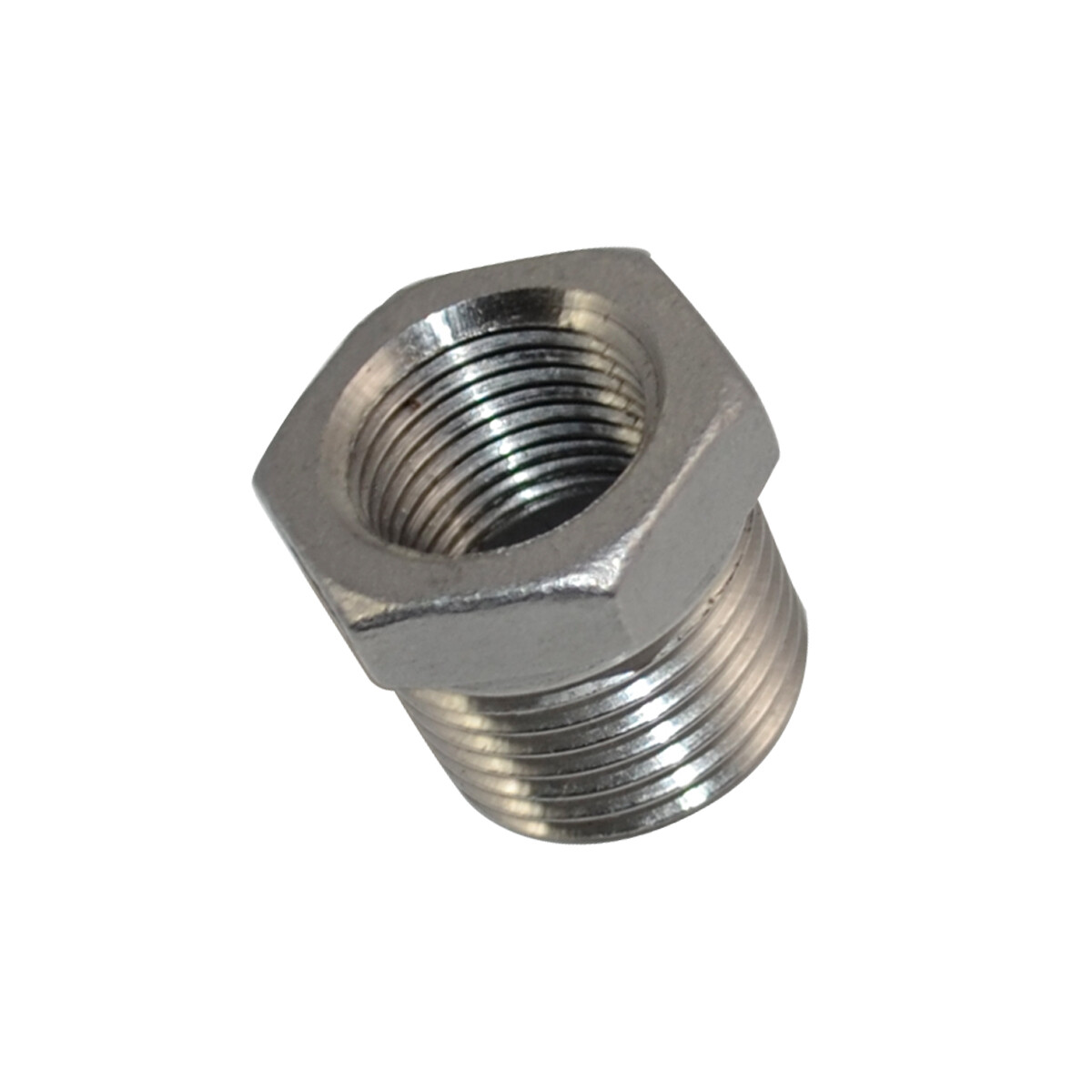 1/2" to 1/4" NPT threaded SS 304 HEX Reducing bush Pipe Reducer Fitting Adapter