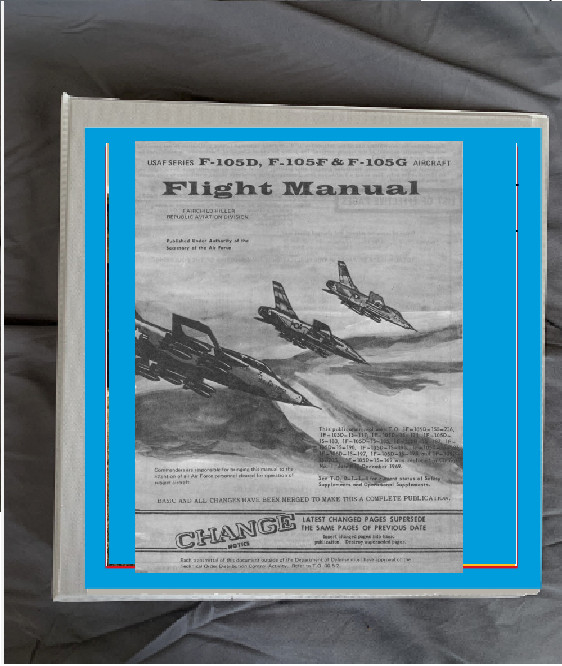F105d F-105f F-105g Thunderchief Operating flight manual manual printed & binder