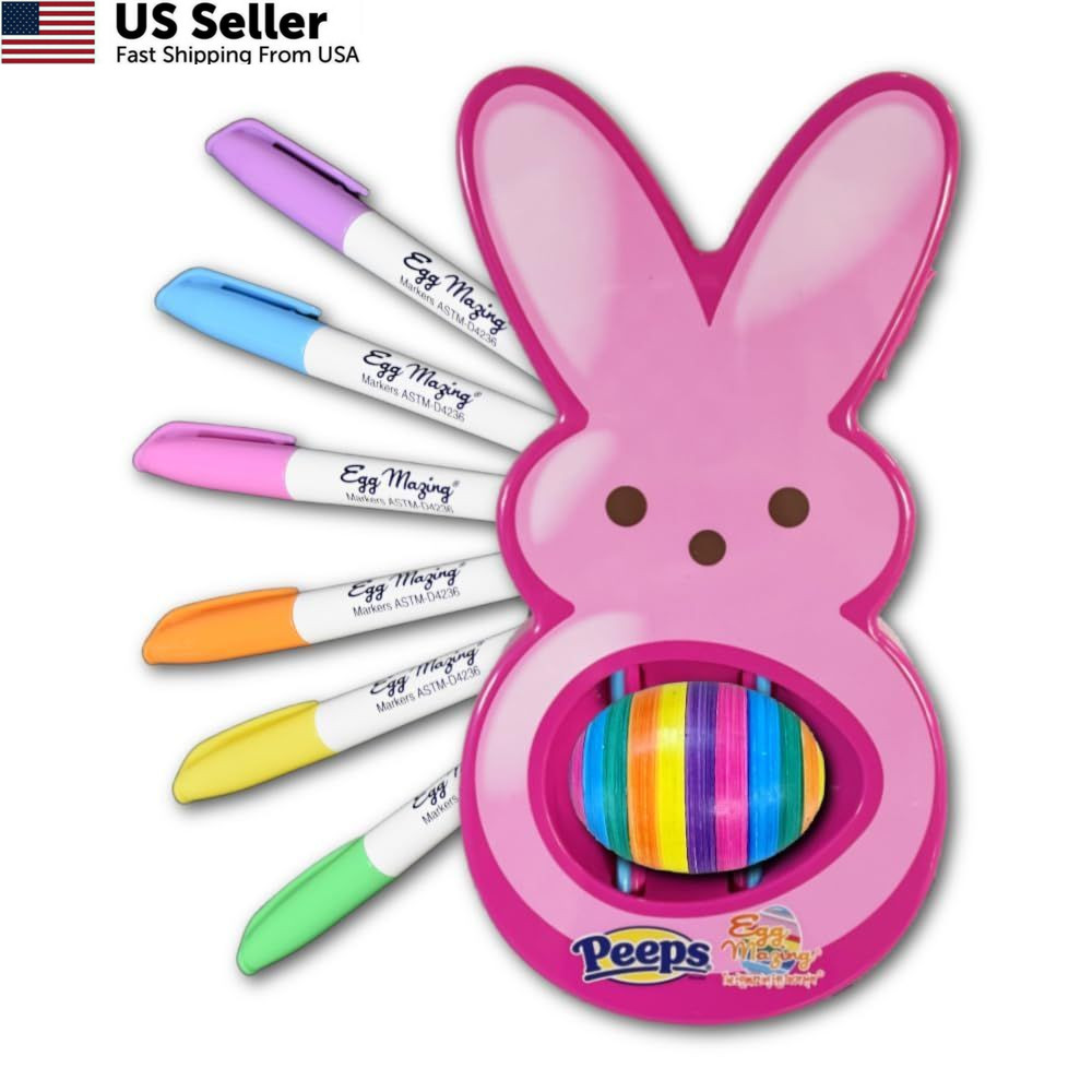 The Eggmazing Egg Decorator - Peeps Bunny - Arts and Craft Set One Size, Pink