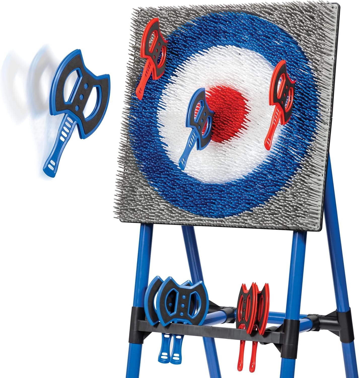 EastPoint Deluxe Steel Frame Axe Throw Target Game Set - for Blue
