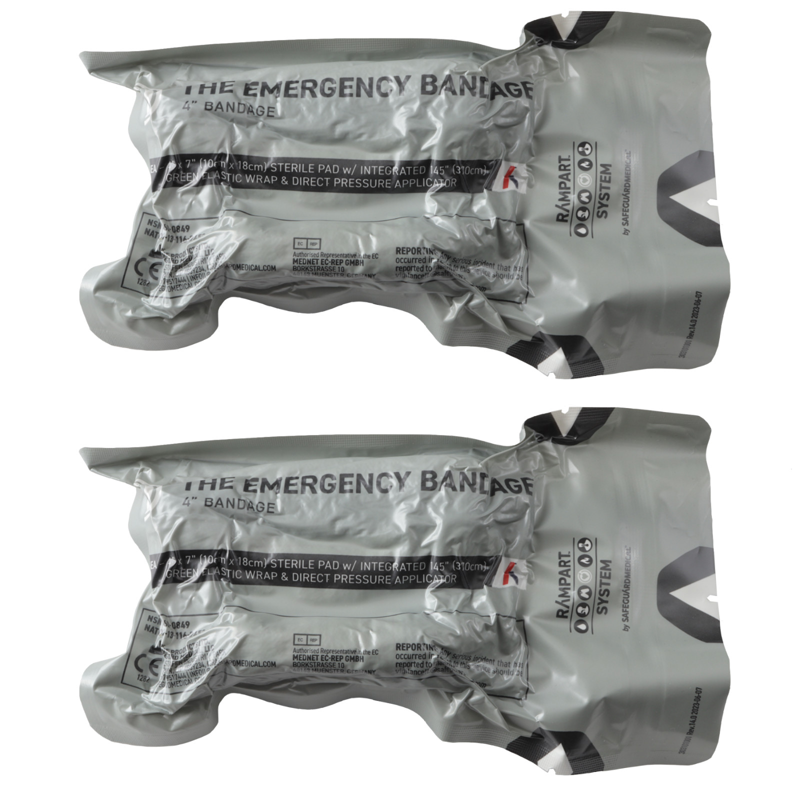 PerSys 4" Israeli Bandage (2 Pack) | Bleeding Control Wound Dressing