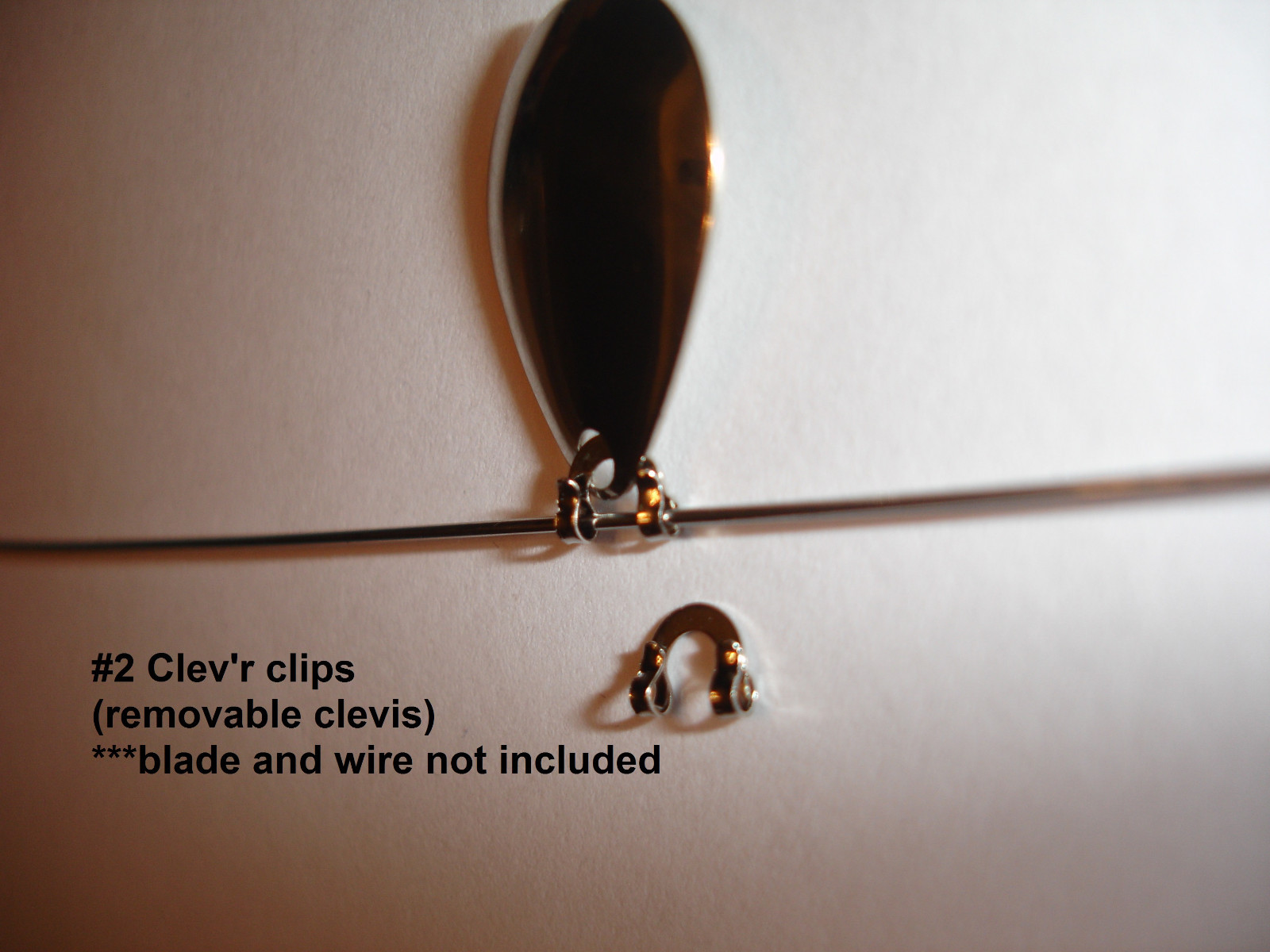 #2 Clev'r clips,  Add a spinner blade to any line...anytime! Lots of 10