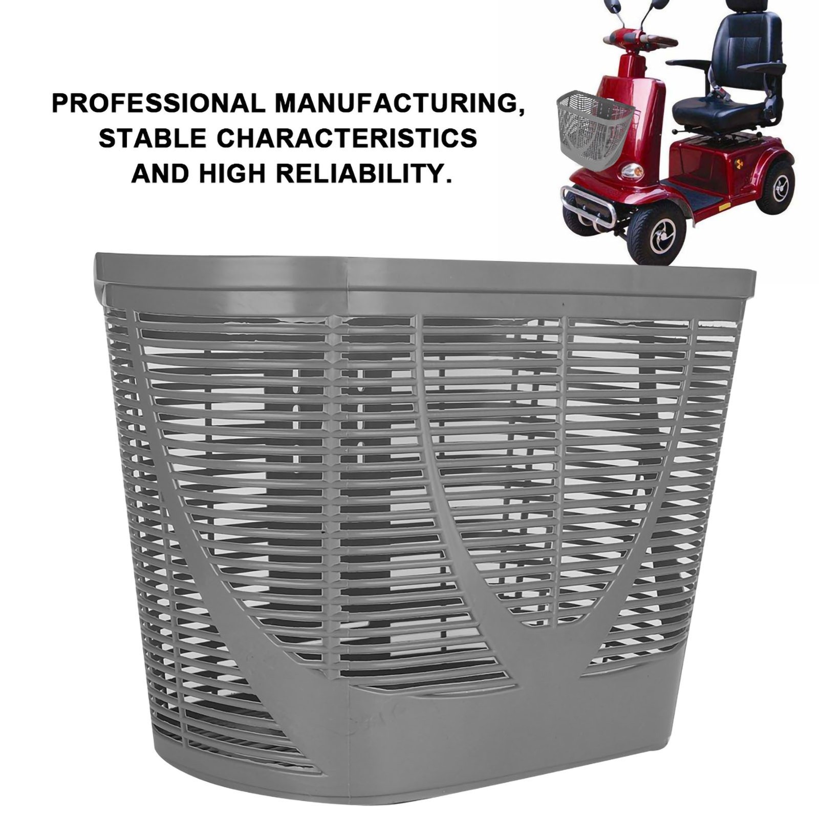 Plastic Rear Basket For Mobility Scooter High-Grade Material Easy Assembly Fo