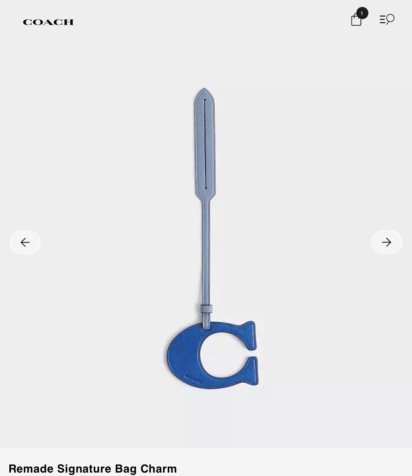 Coach Remade Signature C Bag Charm