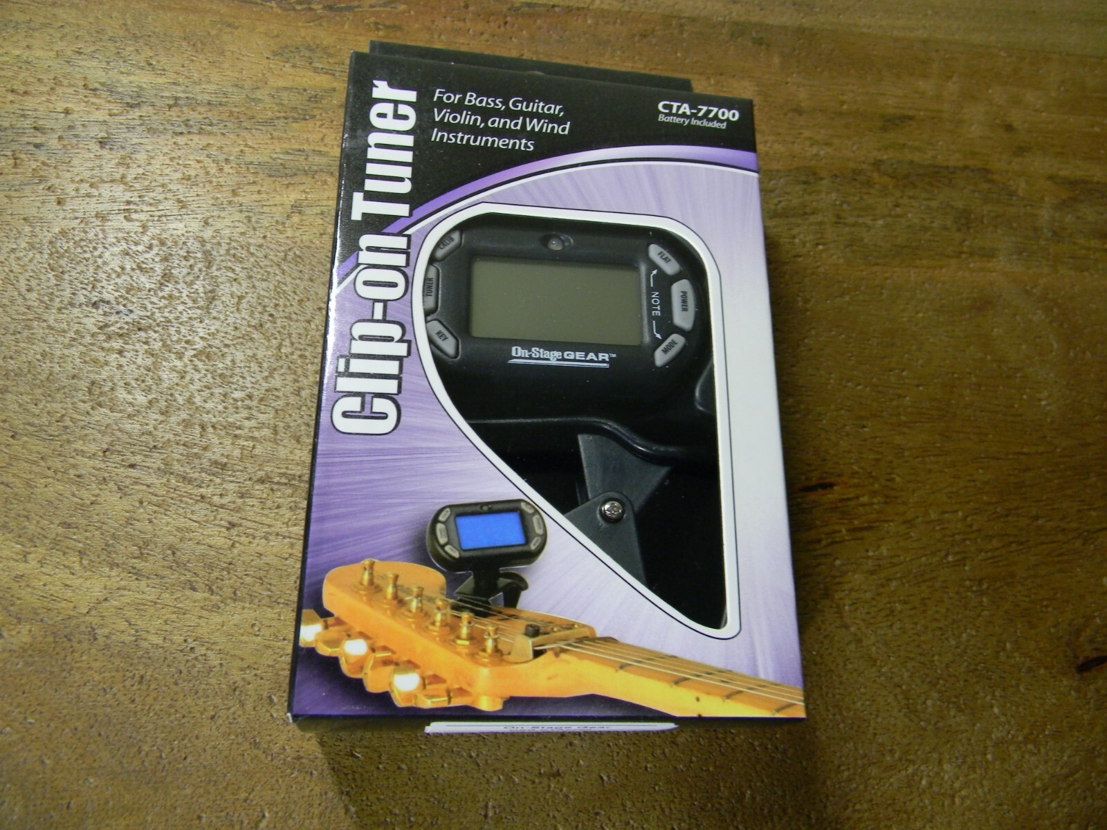 On-Stage CR-7700 Clip on Tuner -- Guitar, Bass, Violin , Chromatic -- Brand New