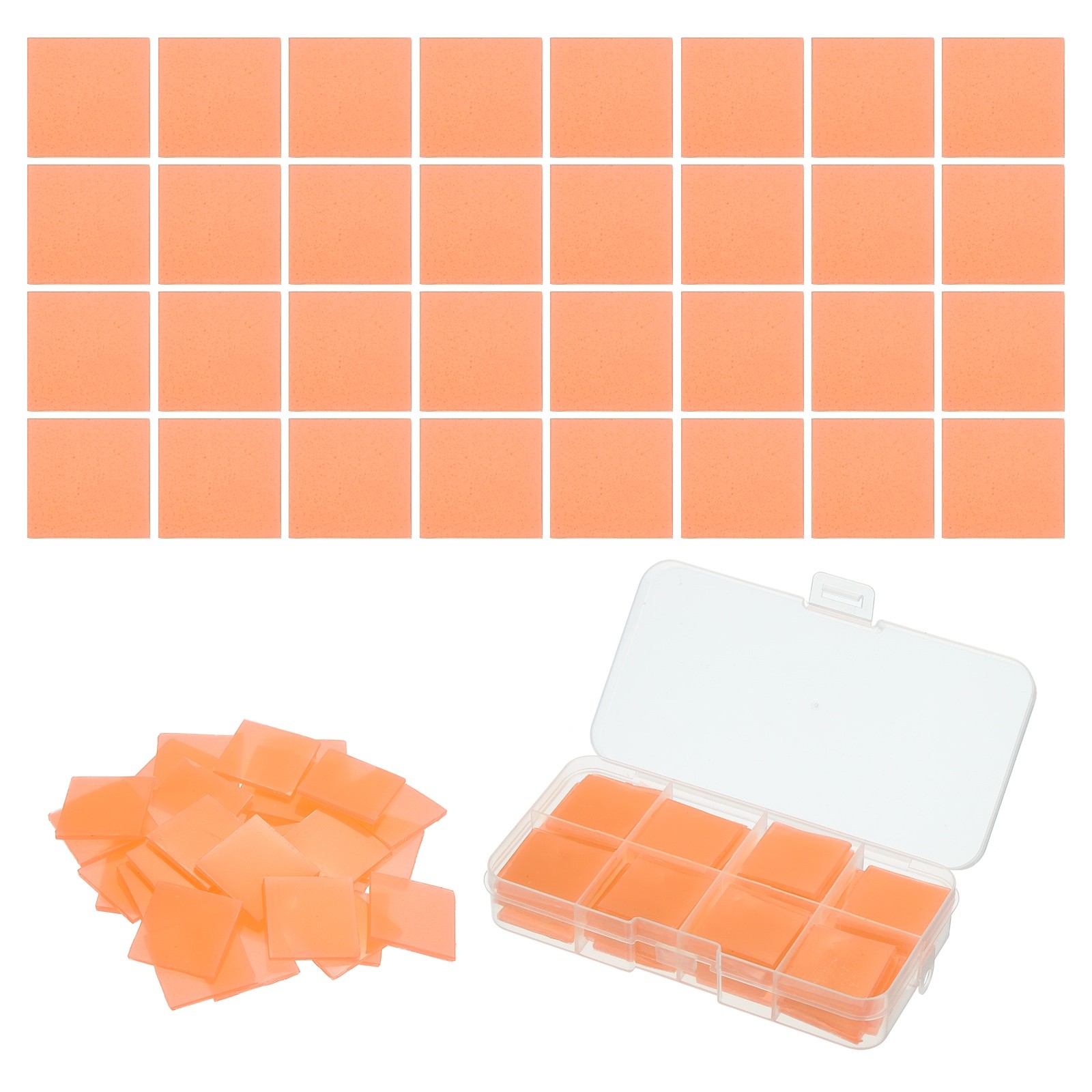 56PCS Diamond Art Painting Wax with Box Square DIY Wax Refills(25mm/1", Orange)