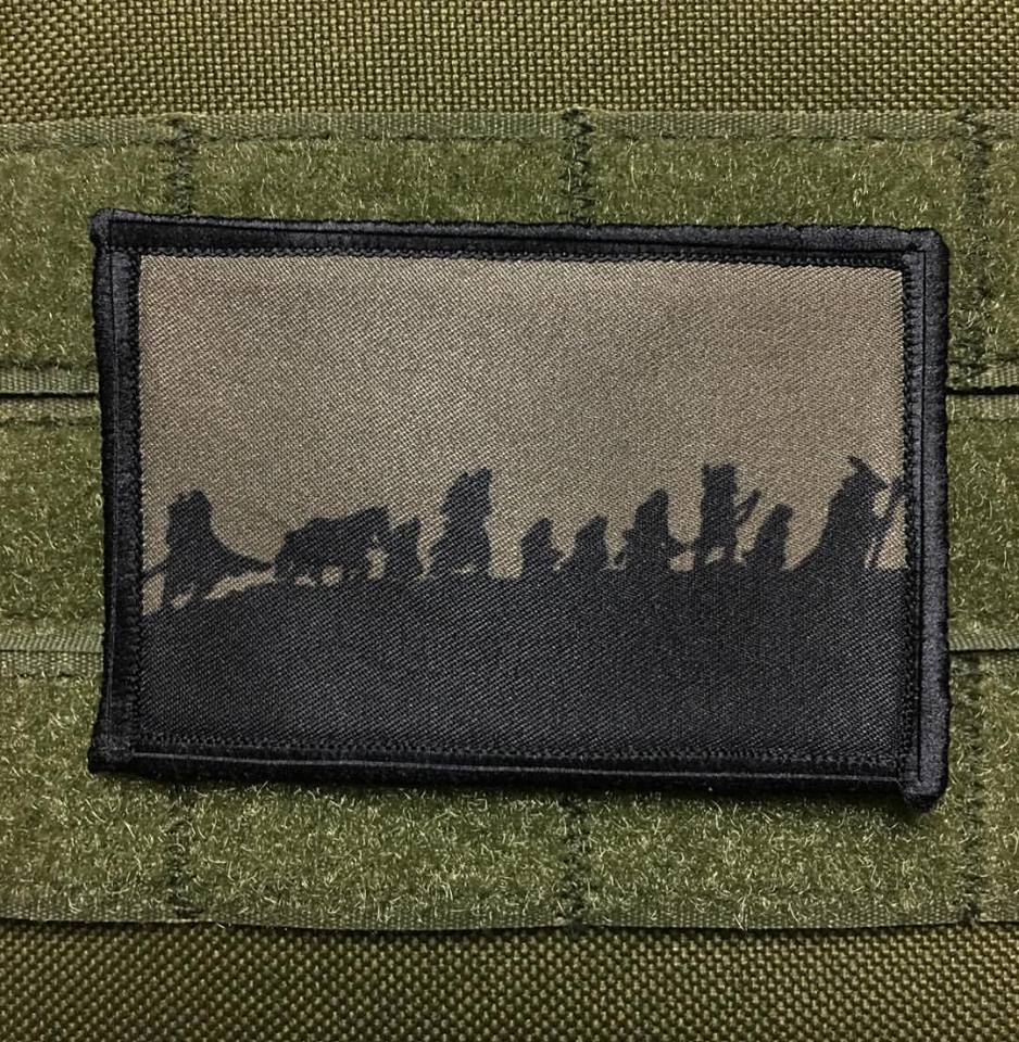 Lord of the Rings Subdued Morale Patch Tactical Military Army Badge Hook Flag