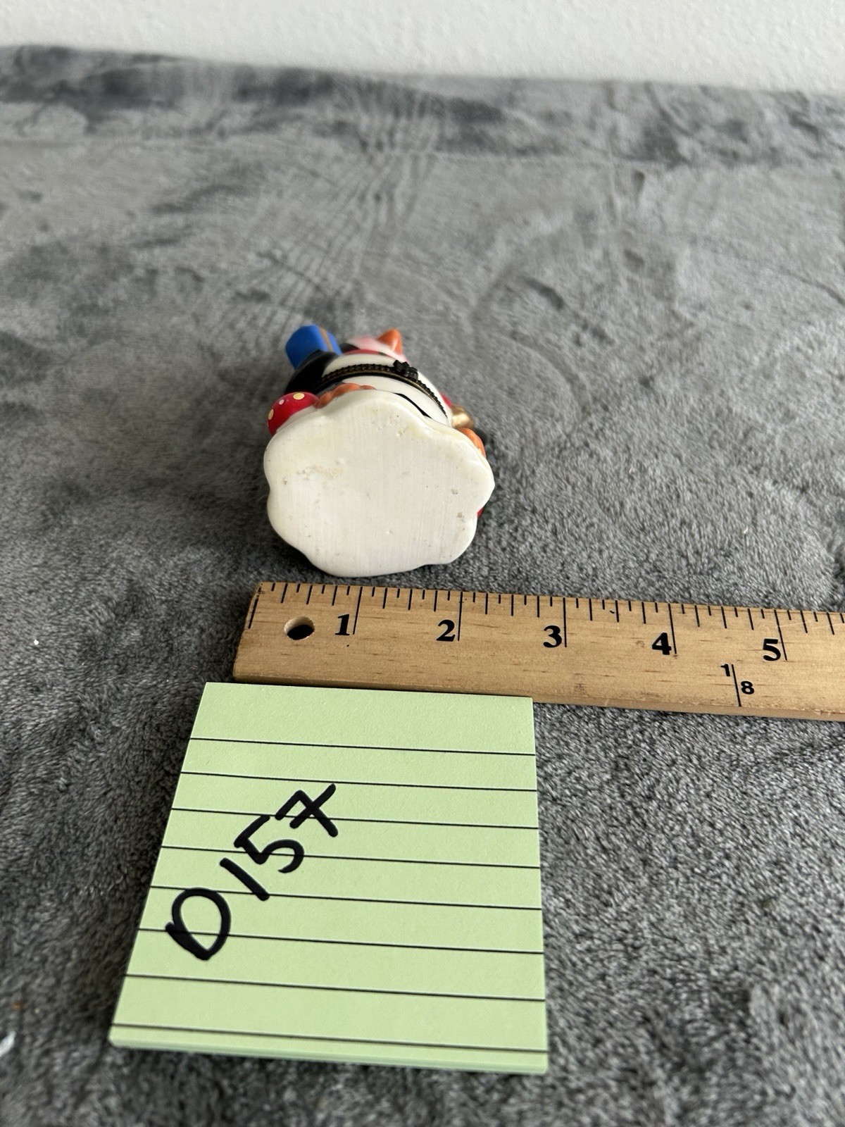 Penguin ceramic Christmas hinged trinket box 4”