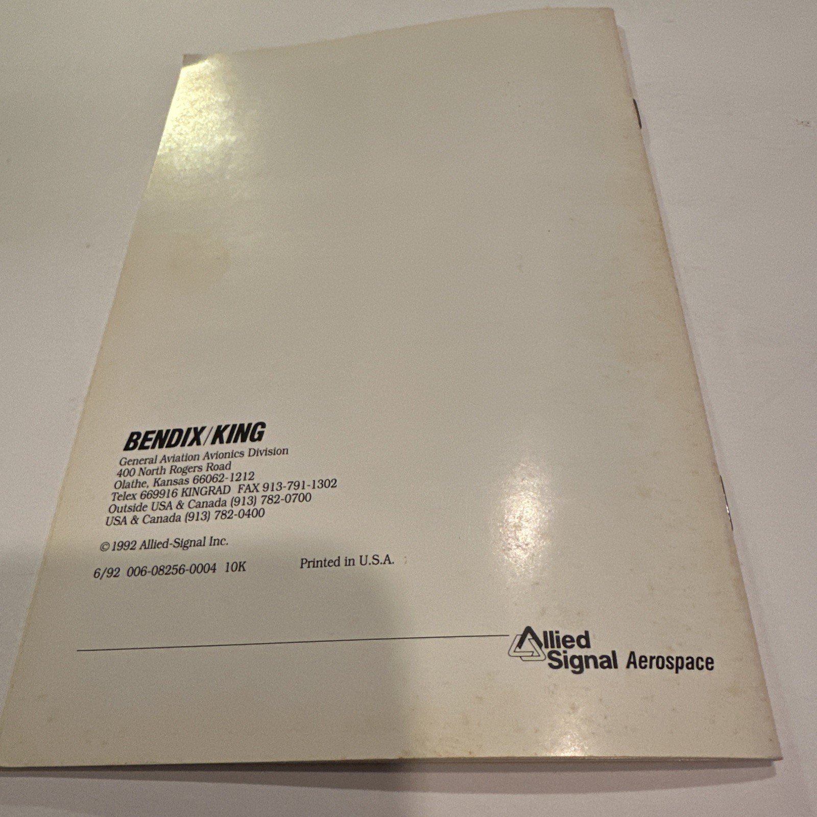 KCS55A Pilot's Guide Bendix King Compass System Booklet