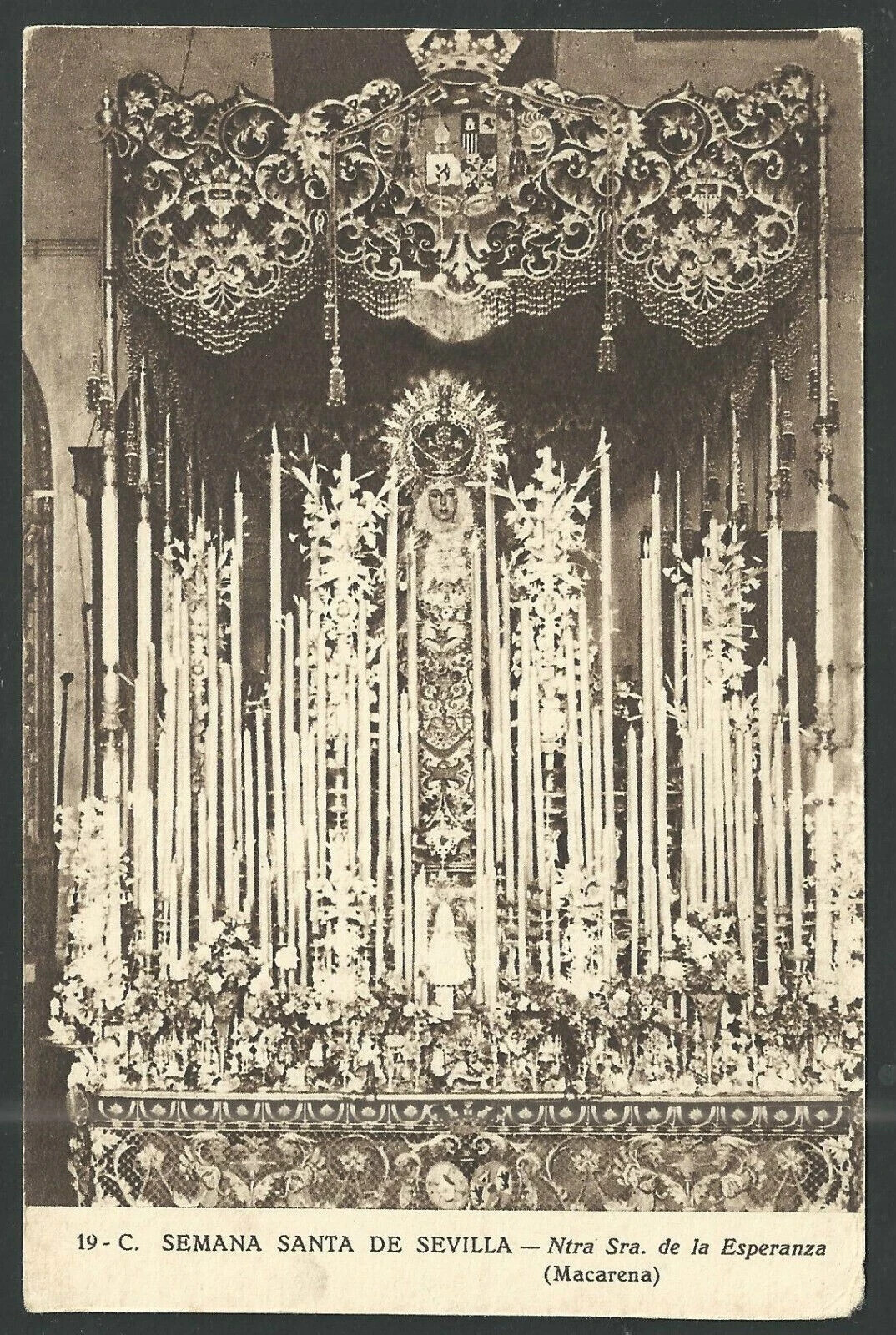 Holy card antique postale de la Virgin Dolorosa santino estampa