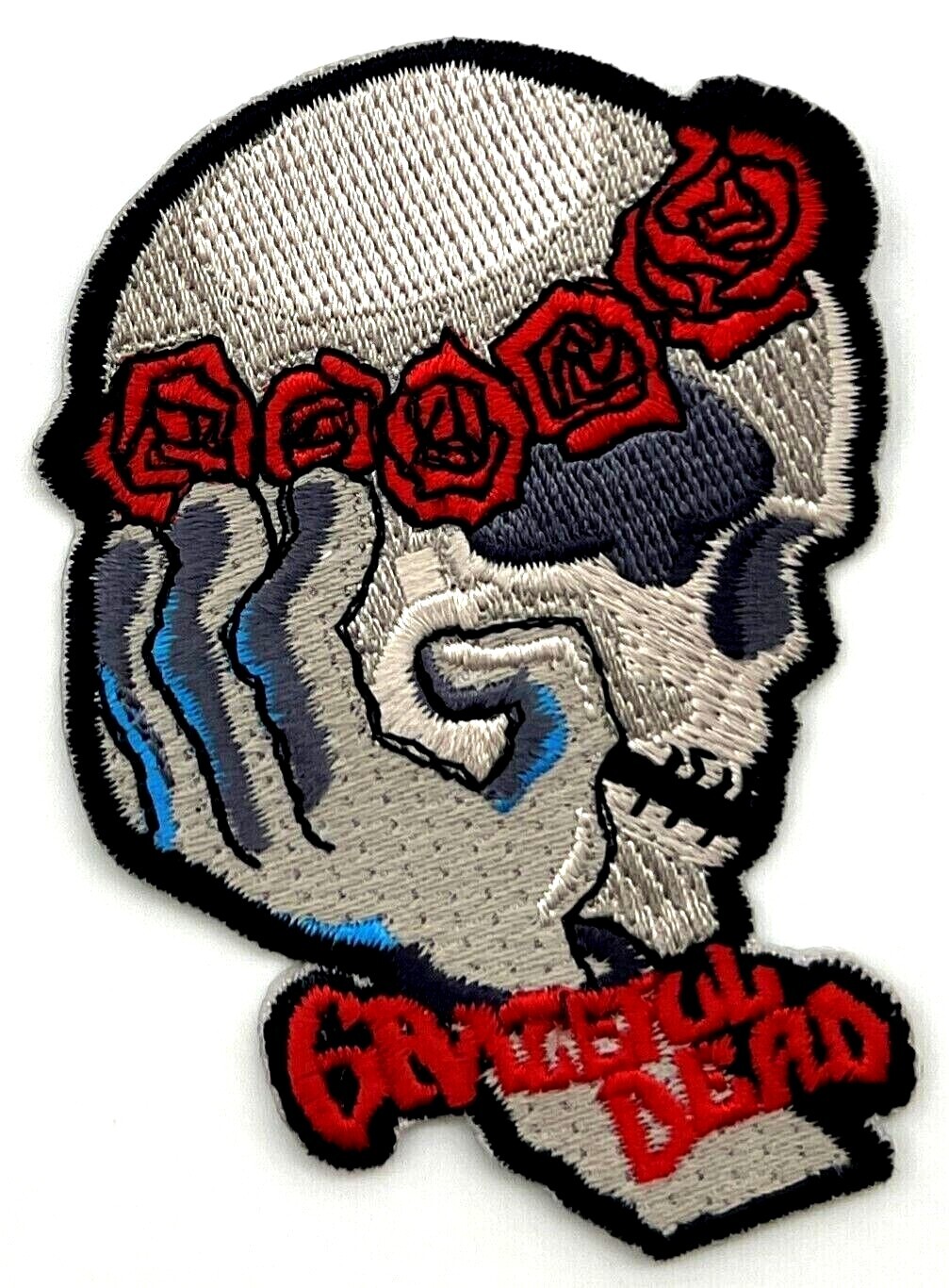 Grateful Dead Skull & Roses Embroidered Rock Patch