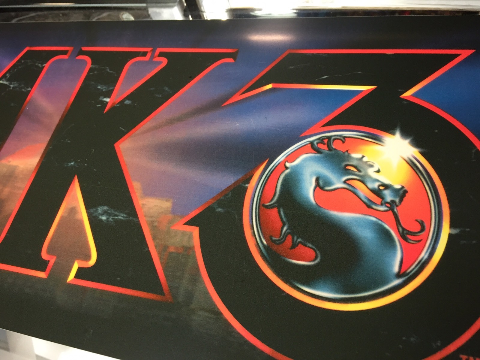 Mortal Kombat 3 Arcade Marquee 25" x 7.5"