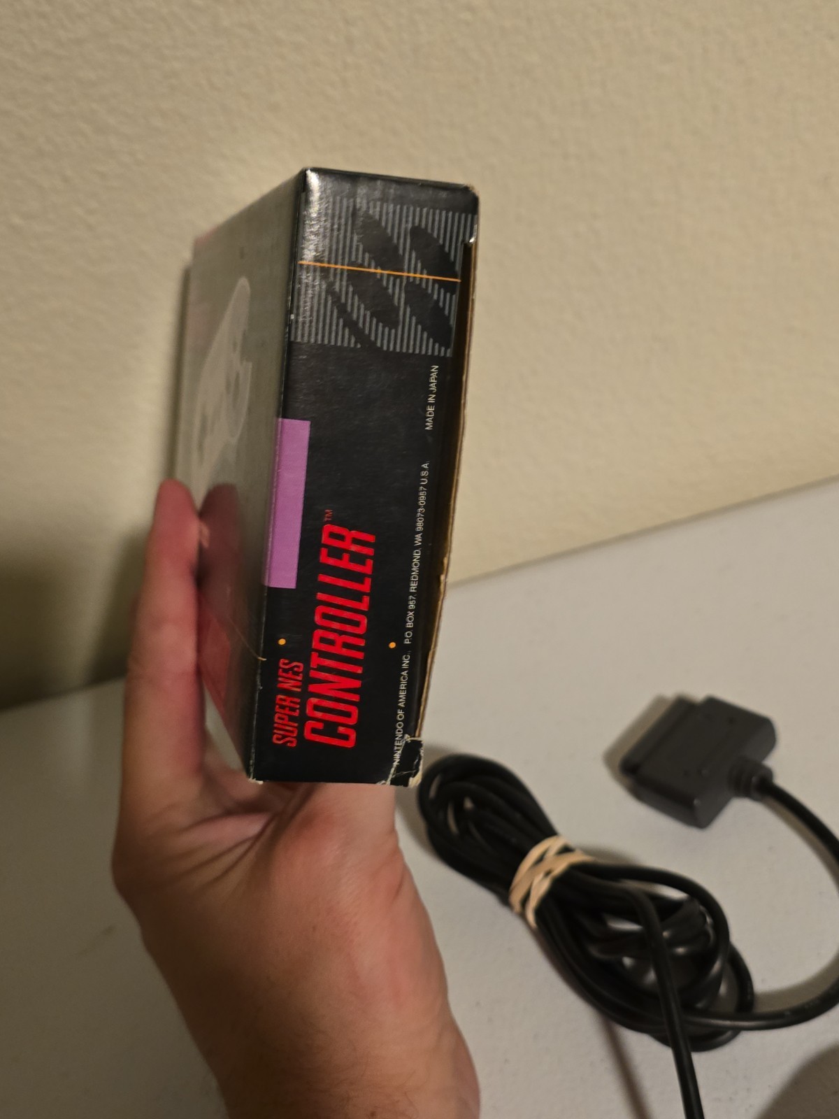 Super Nintendo SNES Controller CIB COMPLETE IN BOX TESTED AND WORKING!
