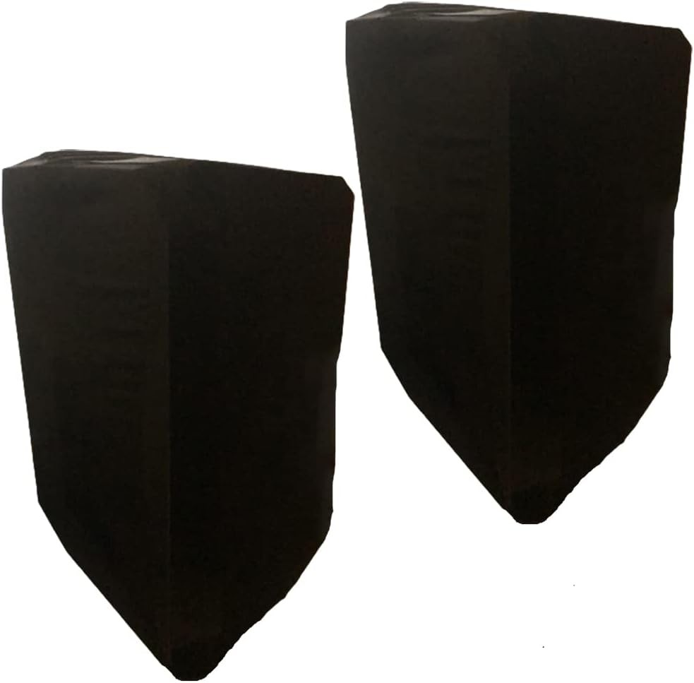 Black 10"/12"/15" PA DJ Speaker Cover 2pcs Scrim Stretchy 2PCS-Black