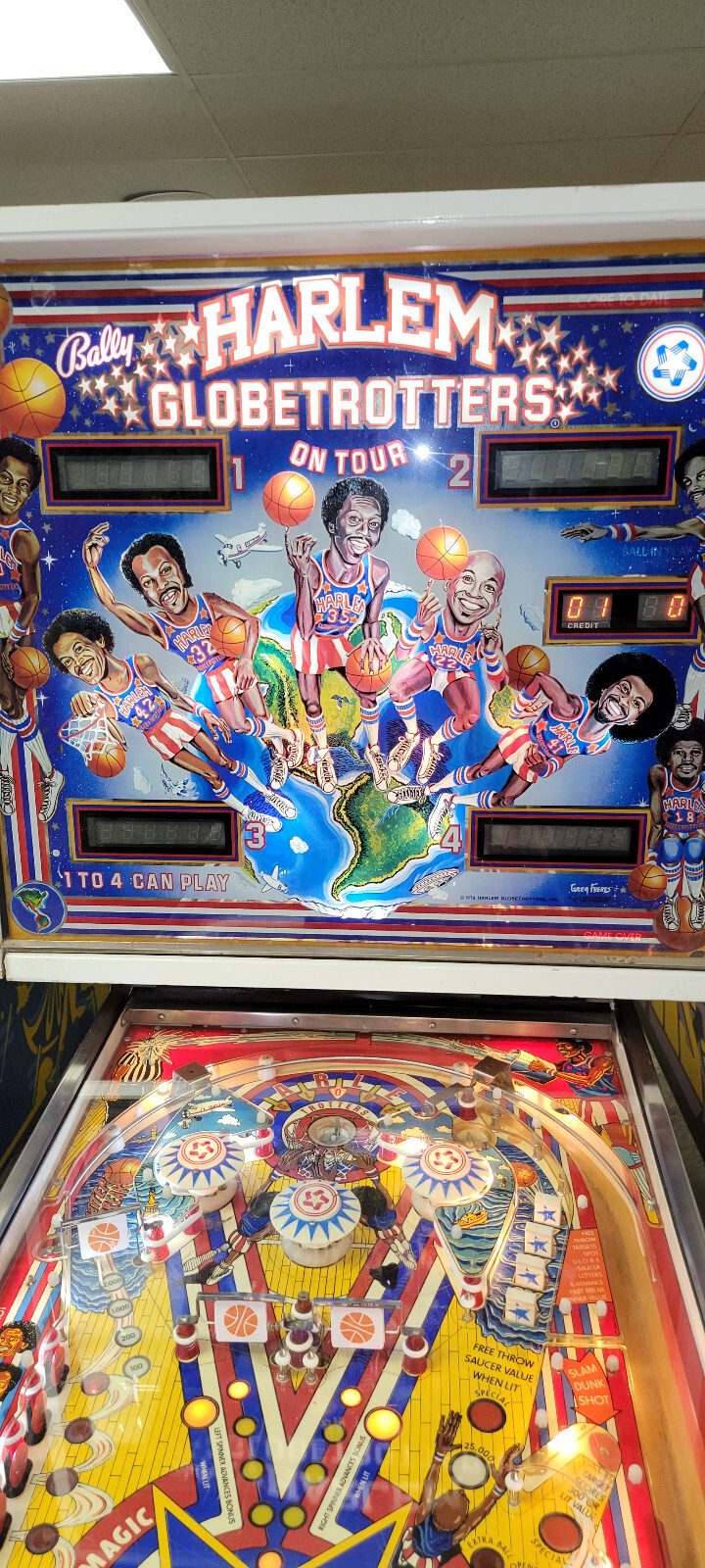 1979 Harlem Globetrotters Pinball Machine