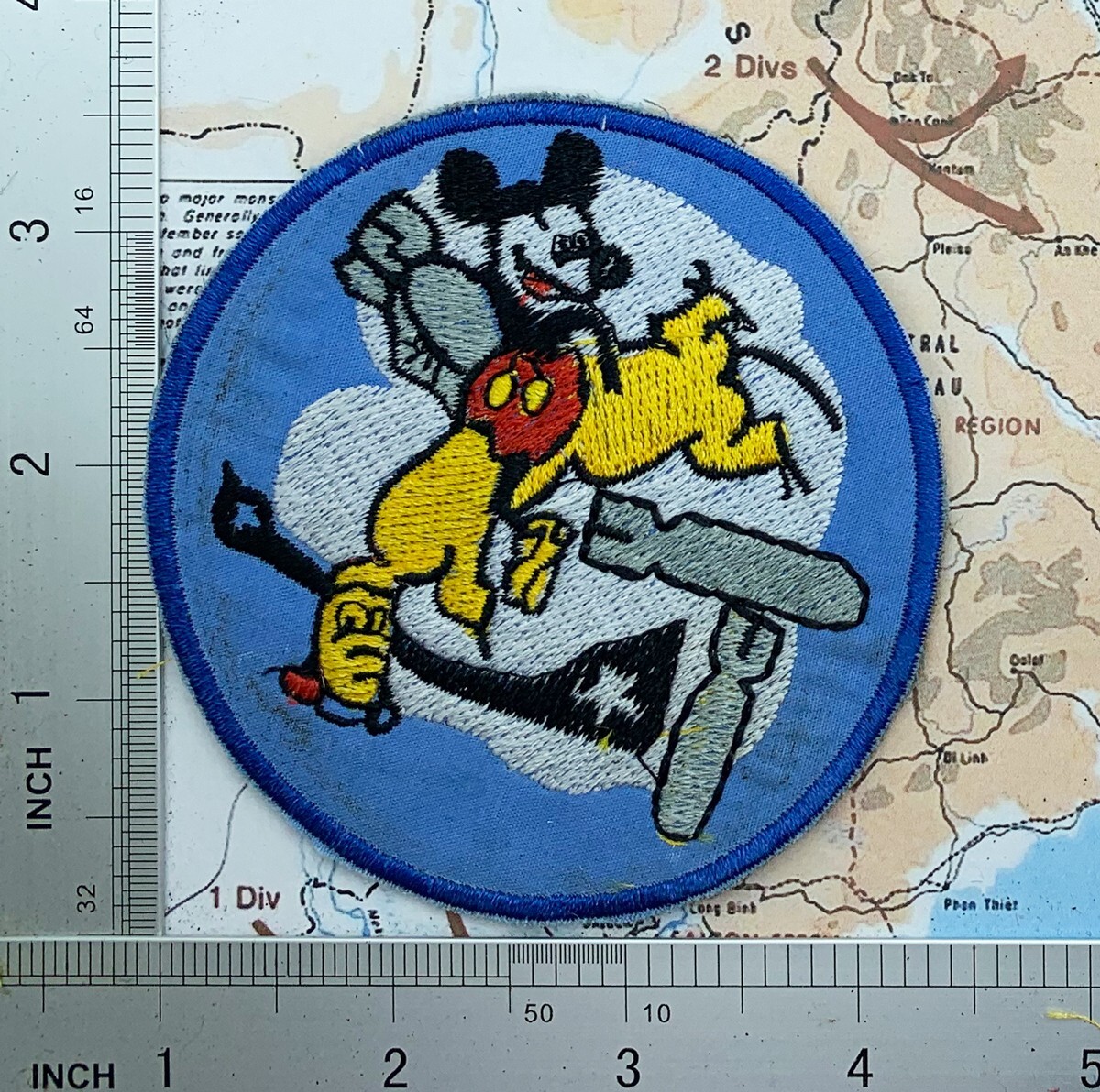 patch , USAF Mickey & Pluto 349th Bomb Squadron 100 BG 8th , p2-3