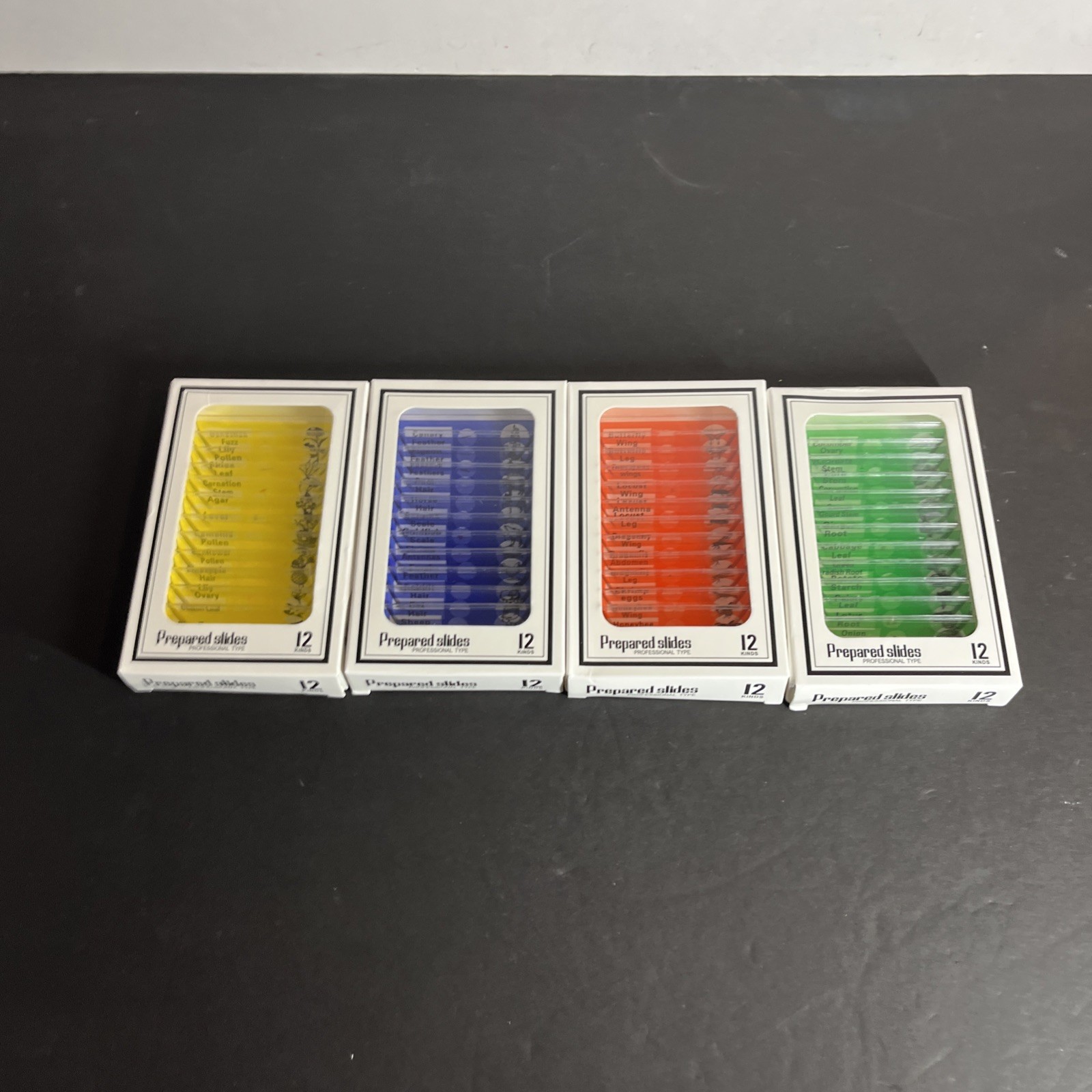 Prepared Microscope Slides 48 With Plants, Vegetables, Animals & Insects