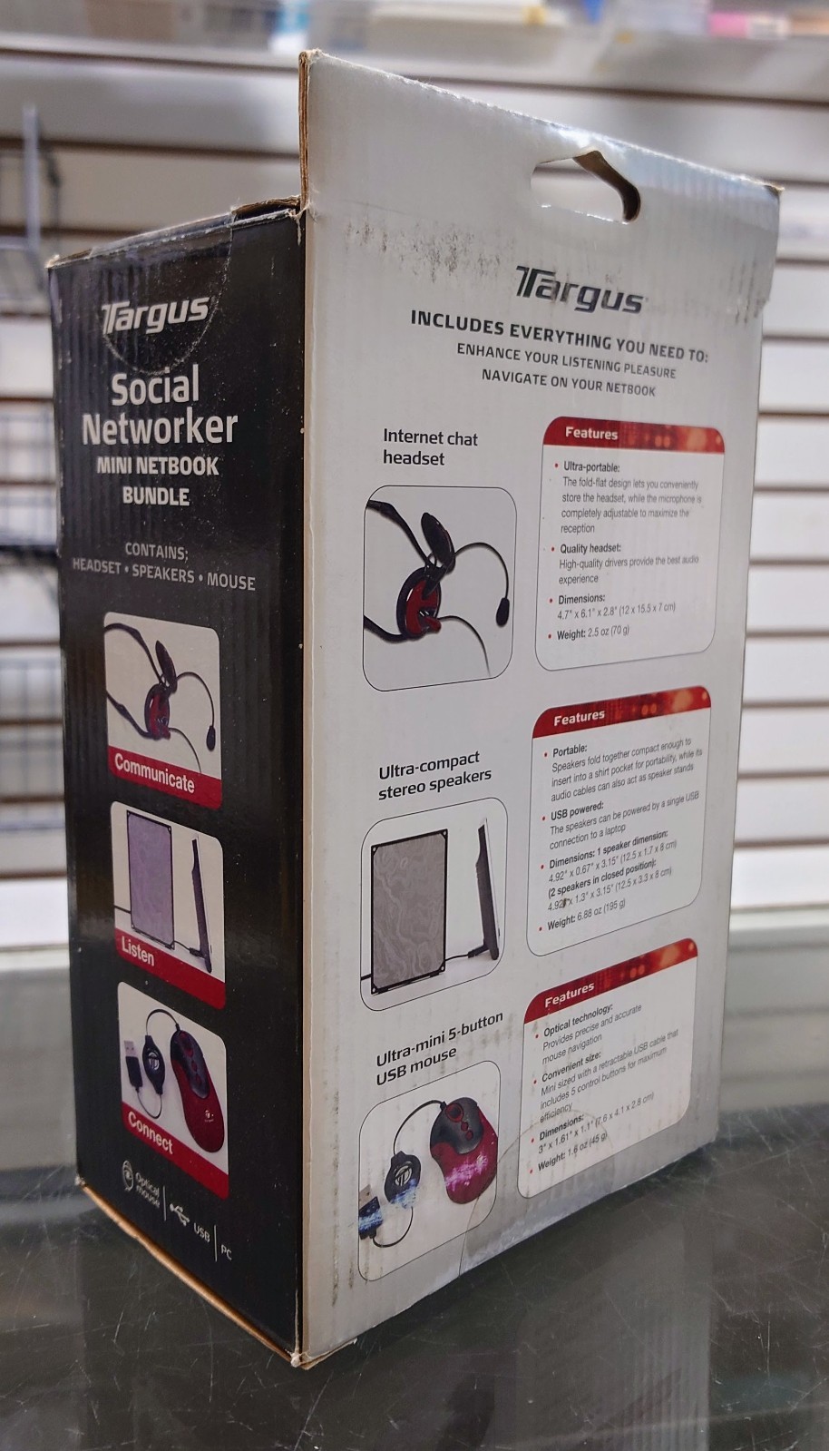 Targus Social Networker mini netbook bundle (headset speakers mouse)