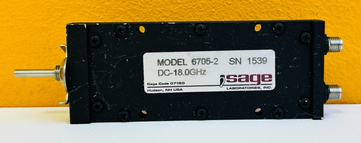 Sage Labs 6705 18 GHz, 40°/GHz, 100W, SMA(F-F) Mechanical Phase Shifter. Tested!