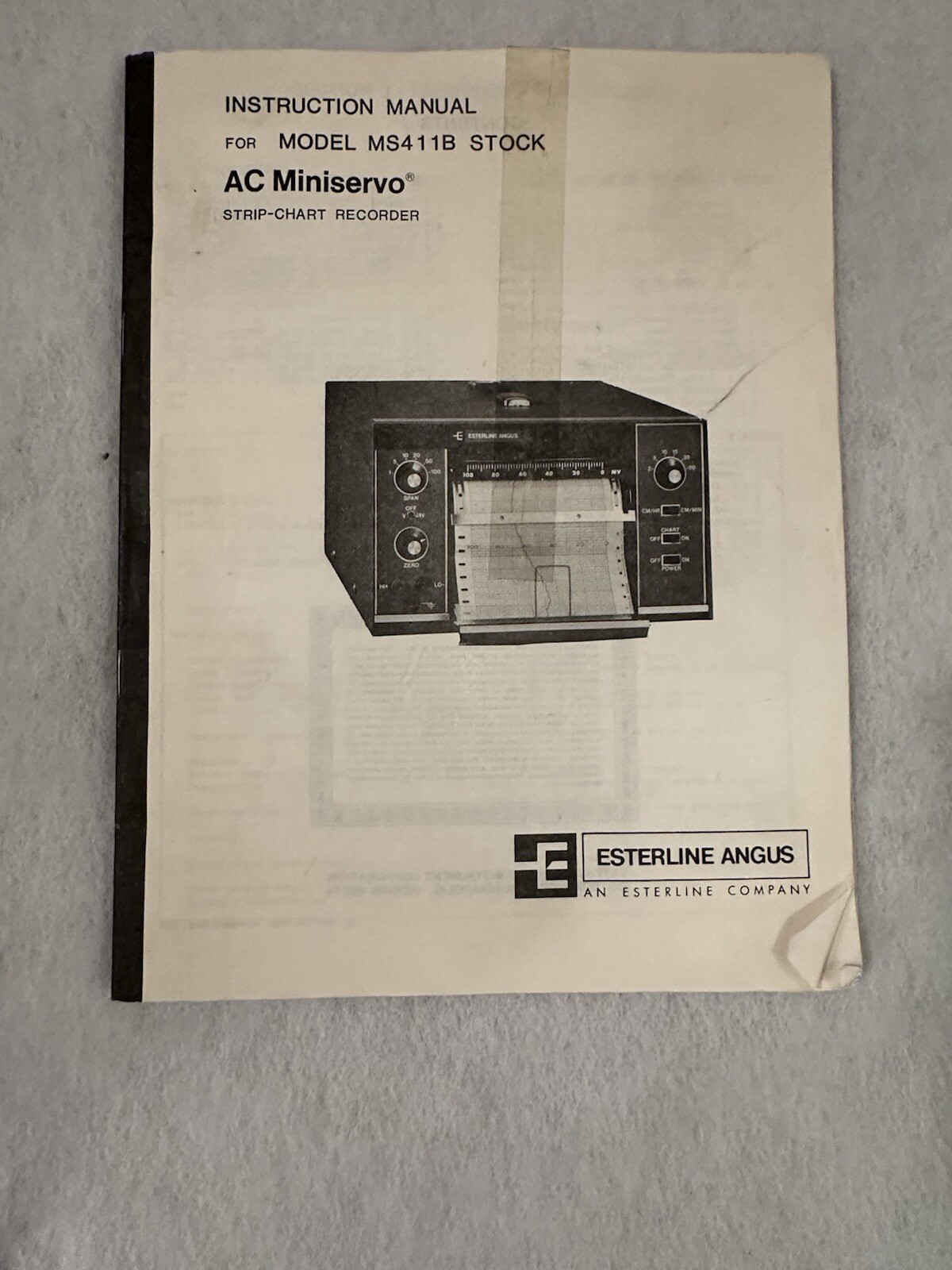 Esterline Angus MS411B Ac Miniservo Chart Recorder