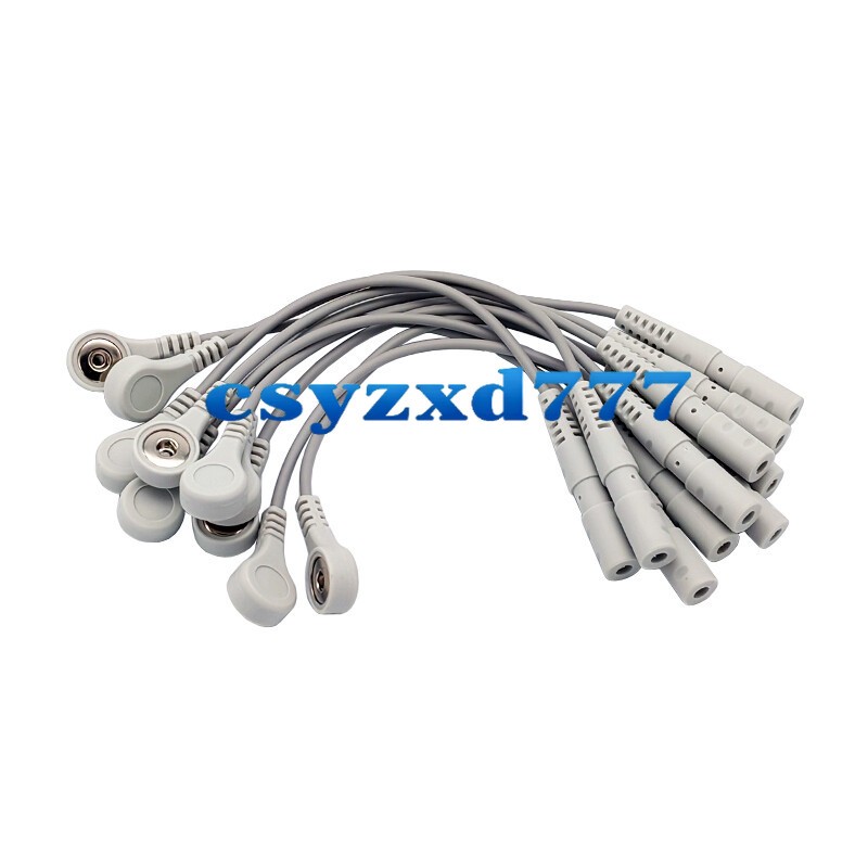 10/set ECG/EKG Banana 4.0mm Plug to Snap Adapter for Medical Leadwire Electrodes
