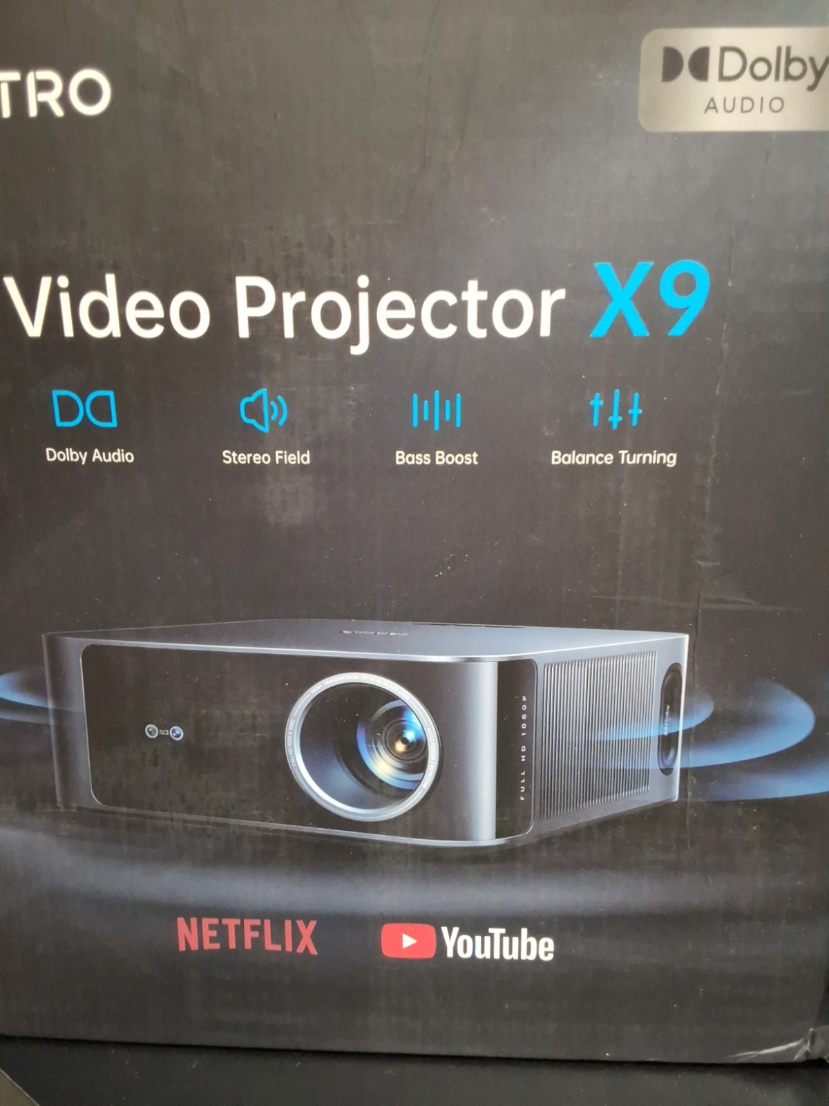 Toptro Projector X9-4K with WiFi6 2Way Bluetooth 4K Decoding36W Dolby Audio/AP