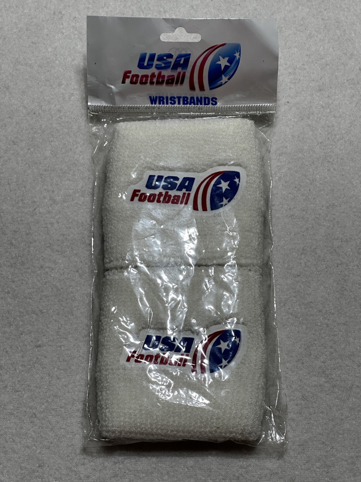 USA Football Wristbands United States Of America White New NWT