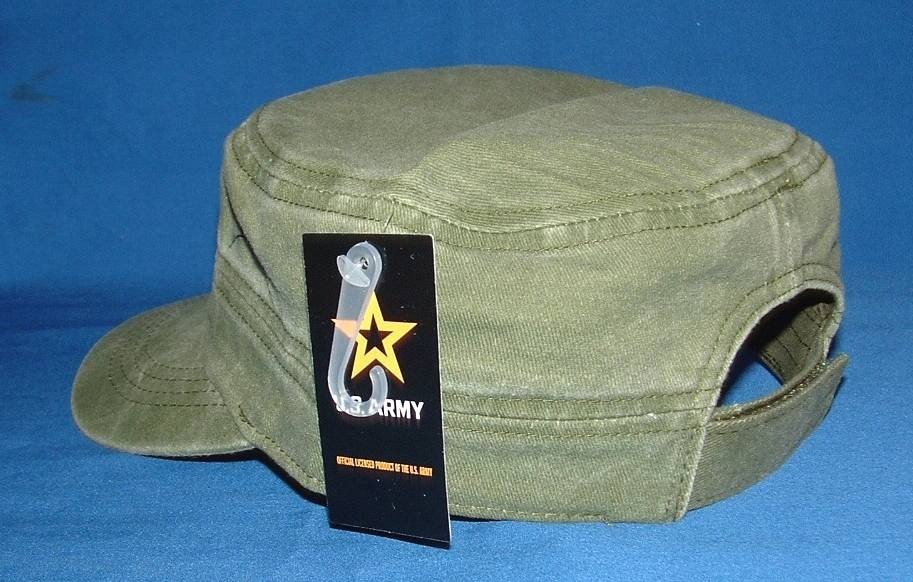 US Army Vietnam Veteran Cadet/Patrol Olive Drab Embroidered Flat Military Cap.