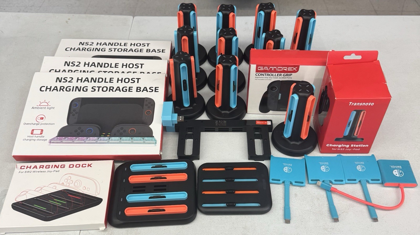 Lot Of 31 Fast Charging Docks & Accessories for Nintendo Switch 2 JoyCon 2