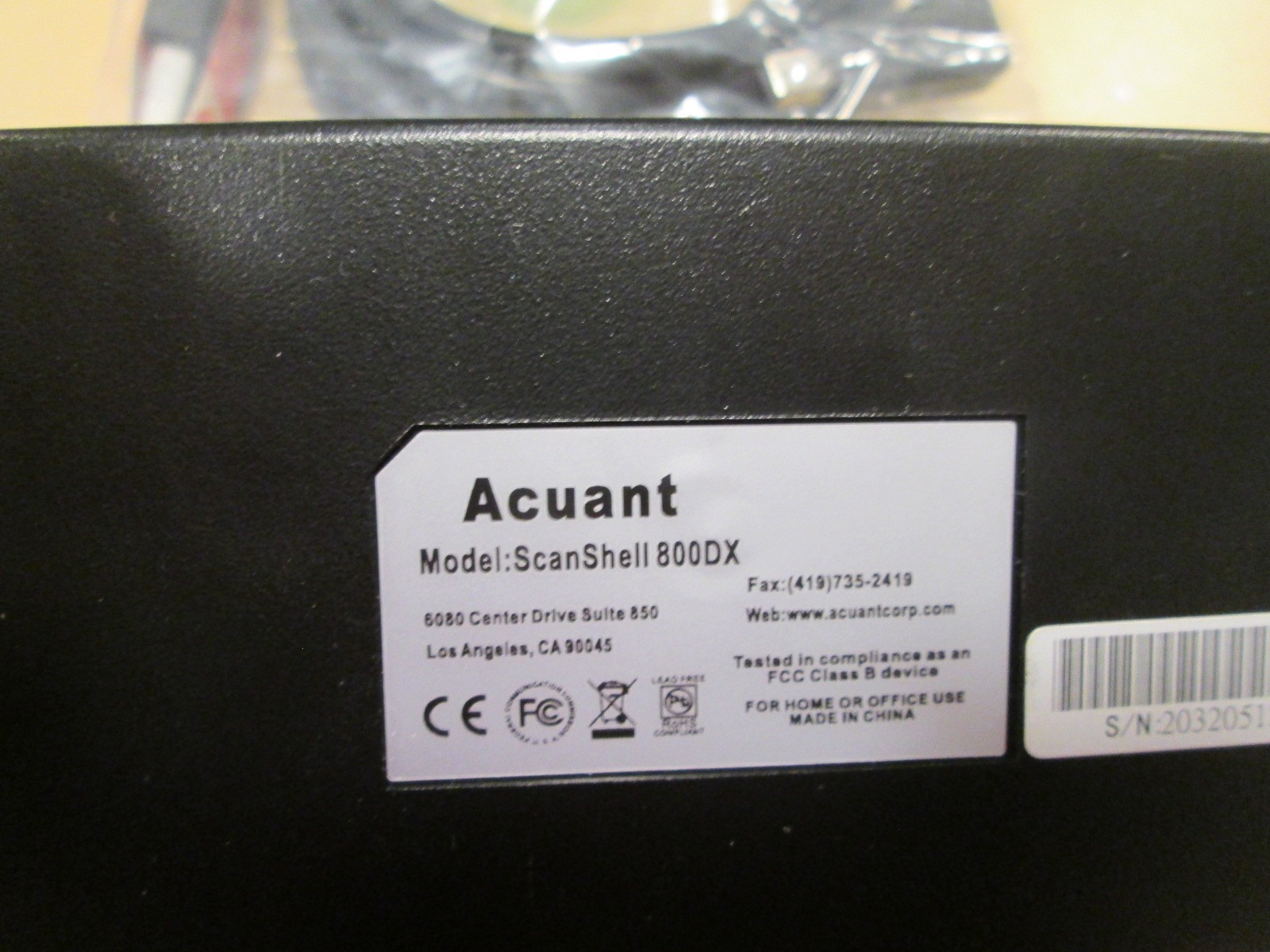 ACUANT SCANSHELL 800DX DUPLEX ID CARD SCANNER