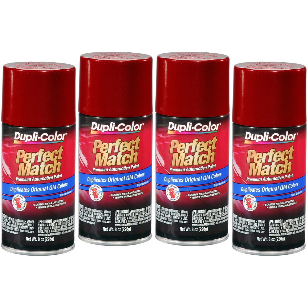 Duplicolor BGM0509 (4-Pack), Aerosol Paint for GM WA9800 Dark Cherry Metallic