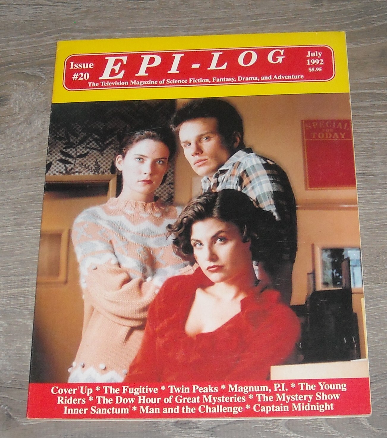 EPI-LOG # 20 SCI-FI MAGAZINE July 1992 TWIN PEAKS MAGNUM PI FUGITIVE COVER-UP
