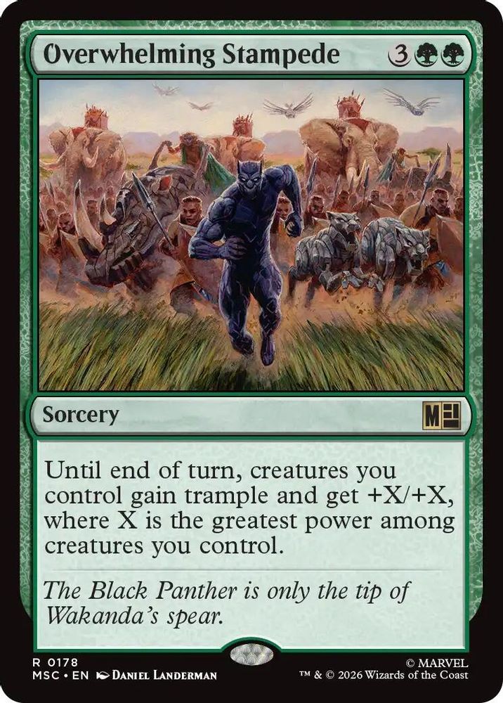 Overwhelming Stampede 178 NM/M Commander: Marvel MTG