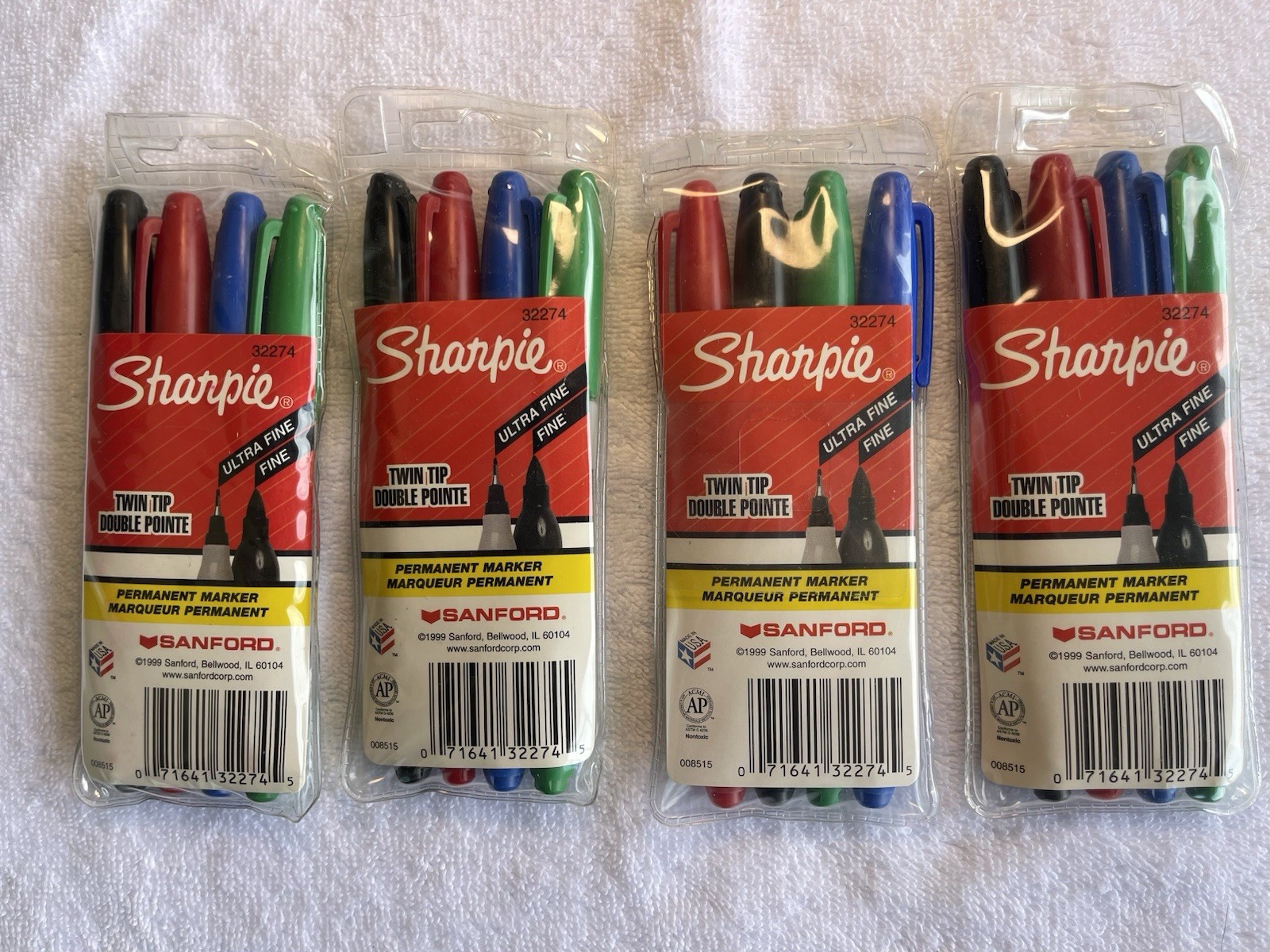 Sharpie Twin Tip Markers, Lot of 16 Markers, Ultra Fine/Fine, NOS, Vintage 1999