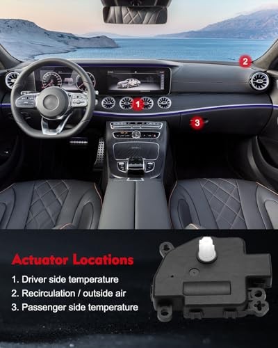 2PCS Premium A/C HAVC Heater Blend Door Actuator for Climate Control &