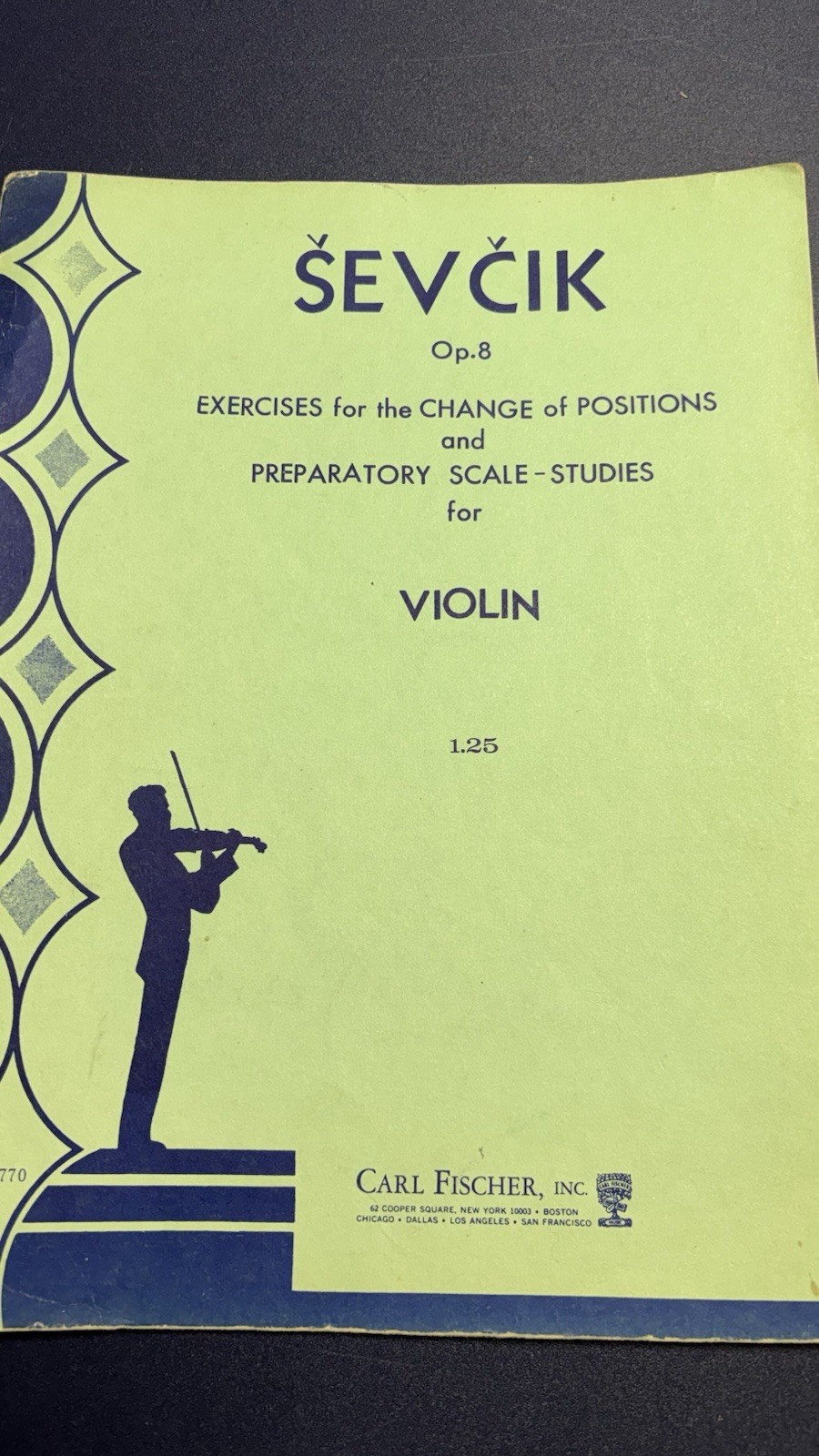 Sevcik for Violin Opus 8: Changes of Position and Preparatory Scale Studies