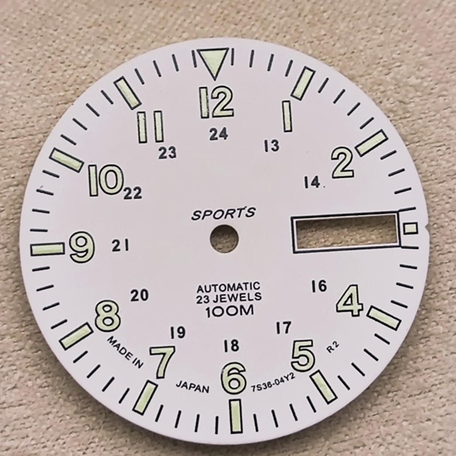 White Luminous Automatic Mechanical Watch Movement Dial Replacement For NH36A