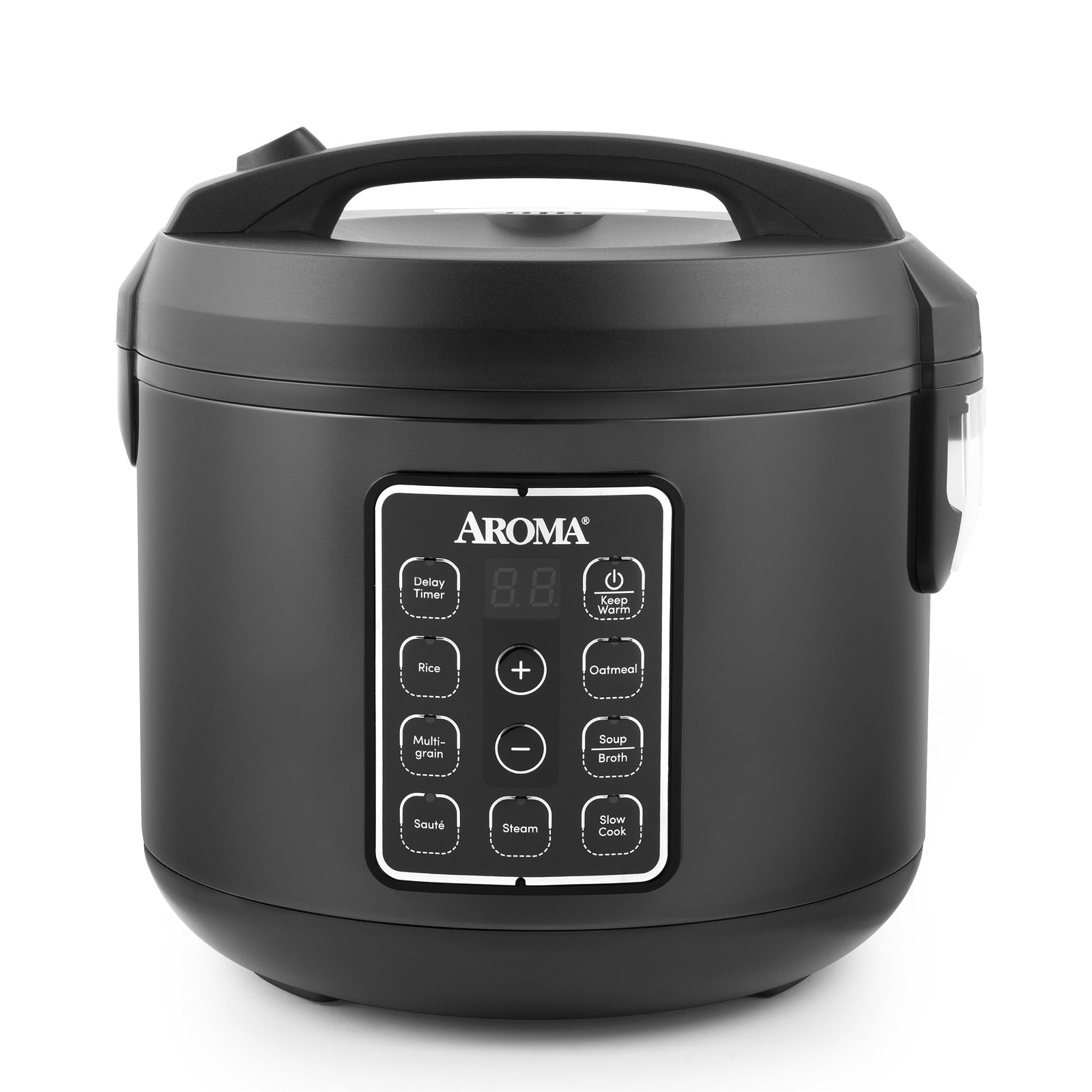 AROMA® Digital Rice Cooker, Multicooker, 6-Cup 6 Cup Uncooked, black