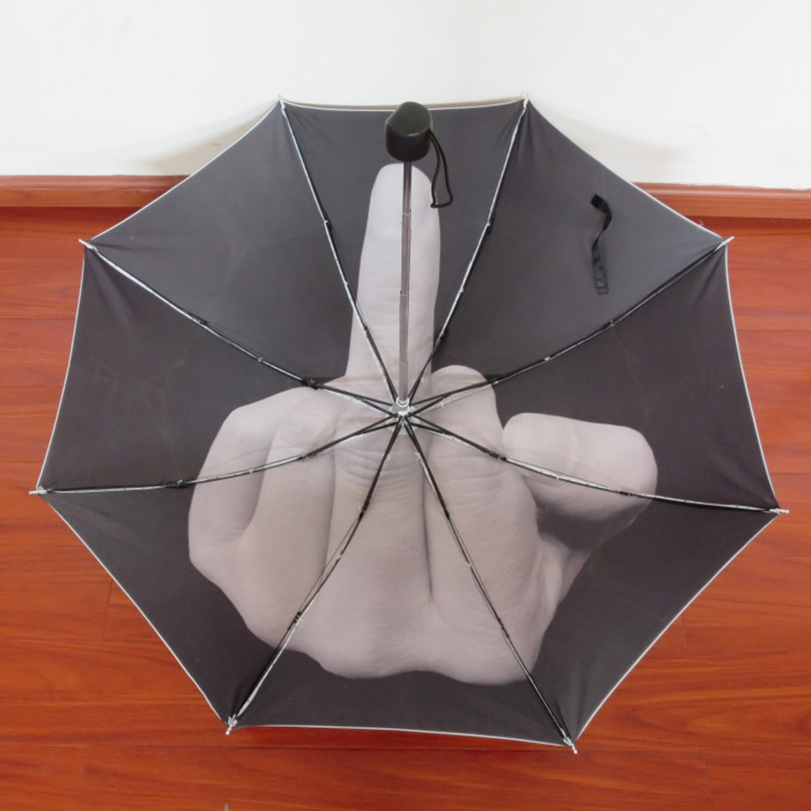 Funny Folding Middle Finger Umbrella Creative Gift Waterproof & Windproof Sturdy