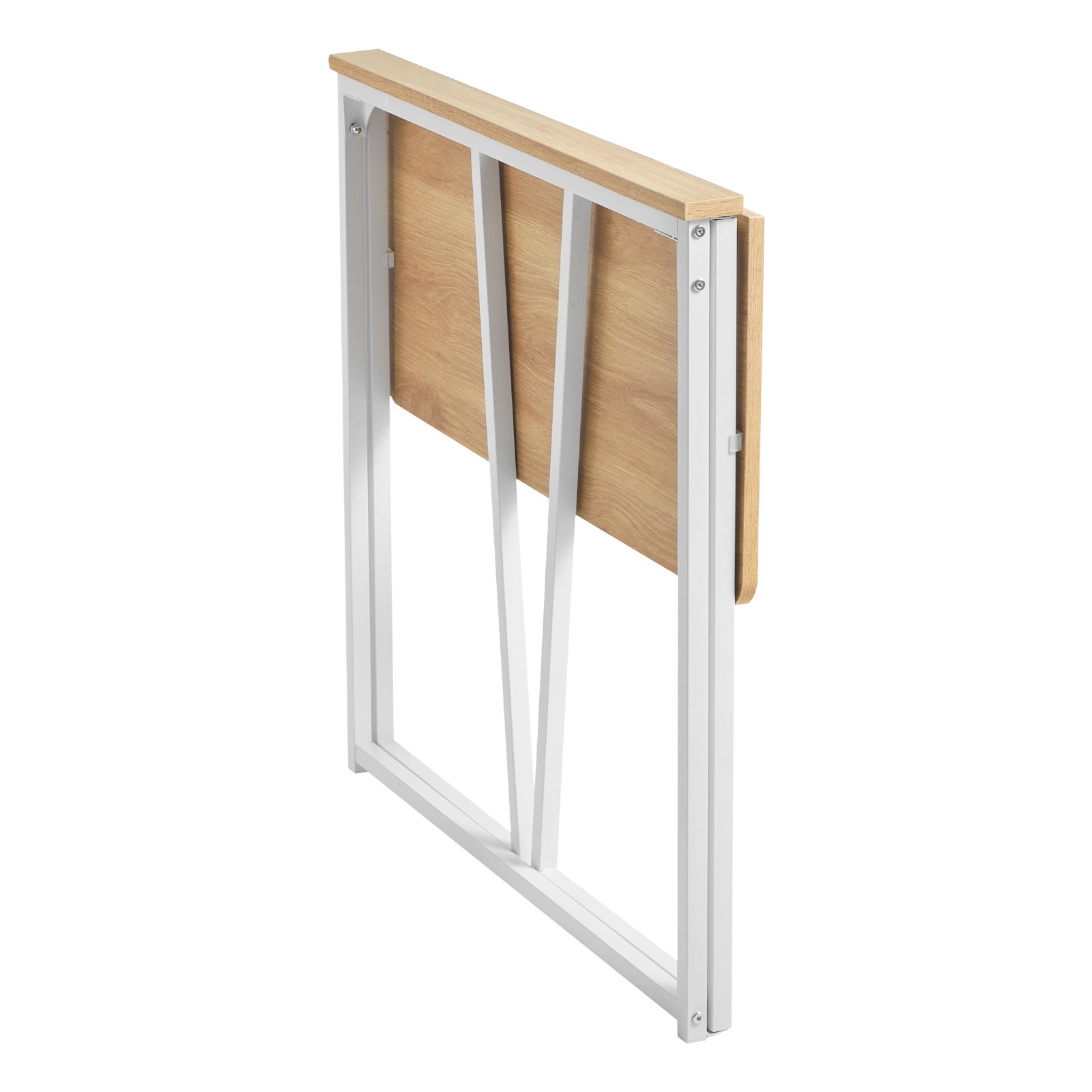Folding Desk 31.5" Foldable Computer Table with Storage Hooks Oak
