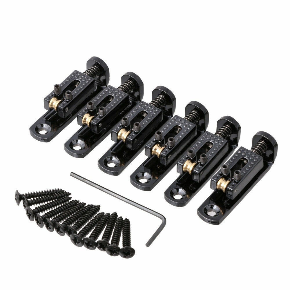 Black Durable Single Roller Metal Bridge For 3-8 String Guitar Cigar Box Banjo