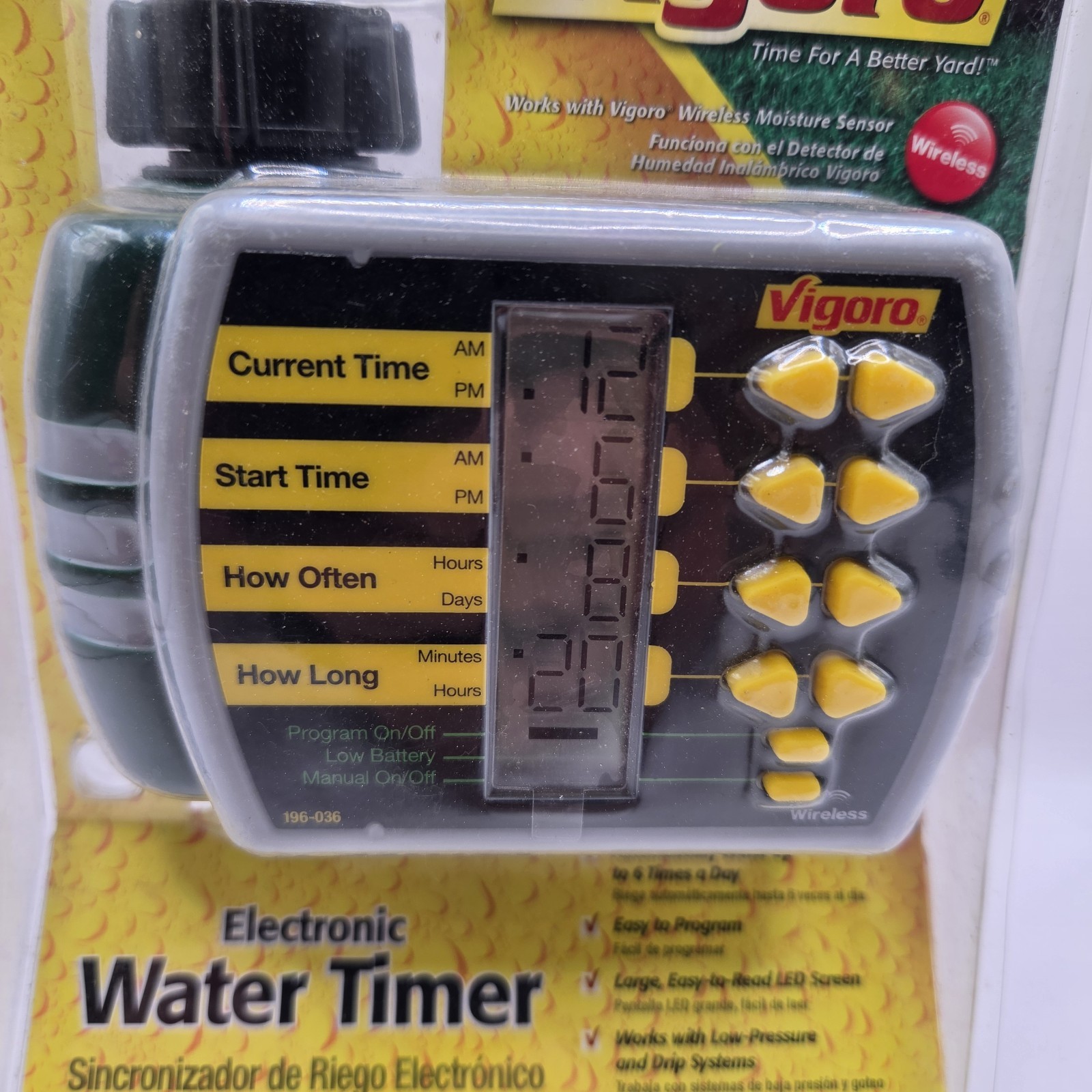 NEW Vigoro Electronic Water Timer Wireless Irrigation Sprinkler Hose Controller