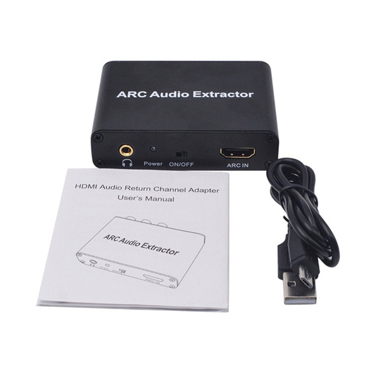 Micro USB HDMI-Compatible ARC Audio Power Adapter Support SPDIF/RCA/3.5mm Stereo