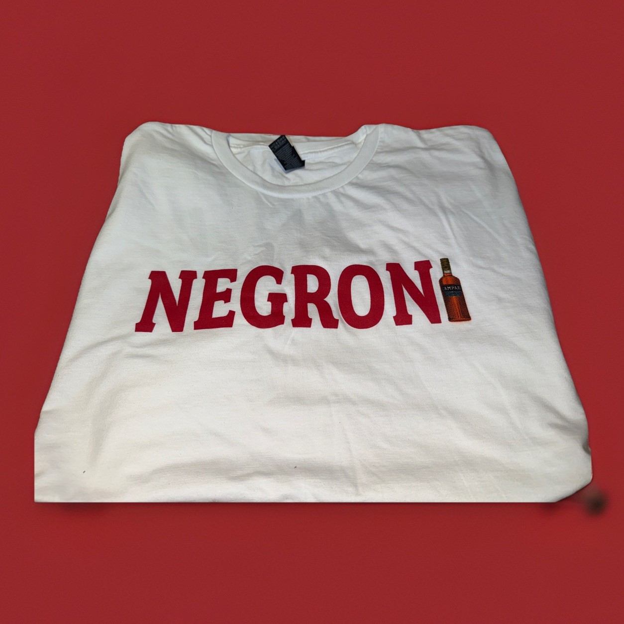 Campari Negroni T Shirt  Large Free Ship USA