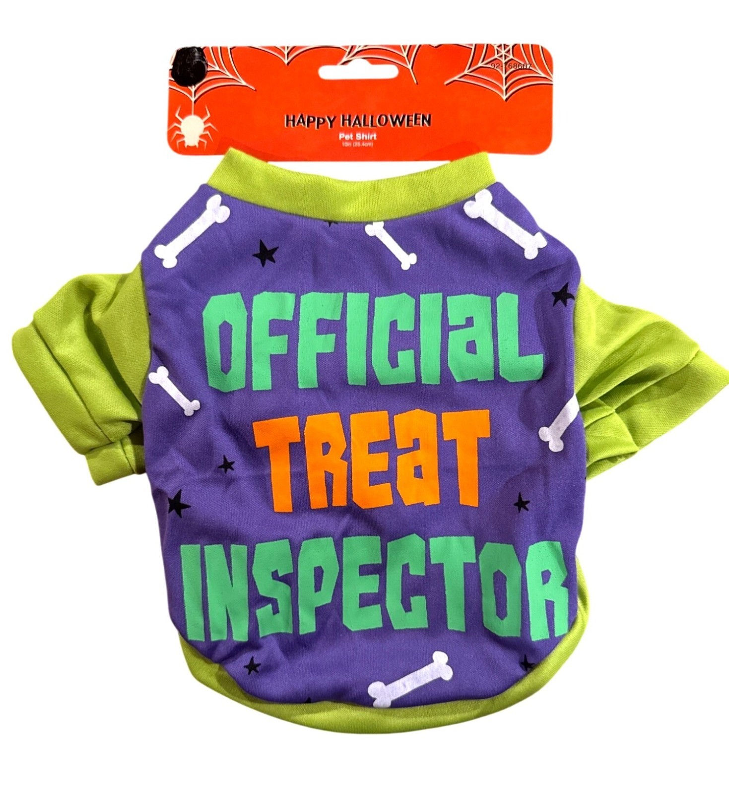HAPPY HALLOWEEN Pet Shirt "Official Treat Inspector" – 10" (25.4cm) Lightweight