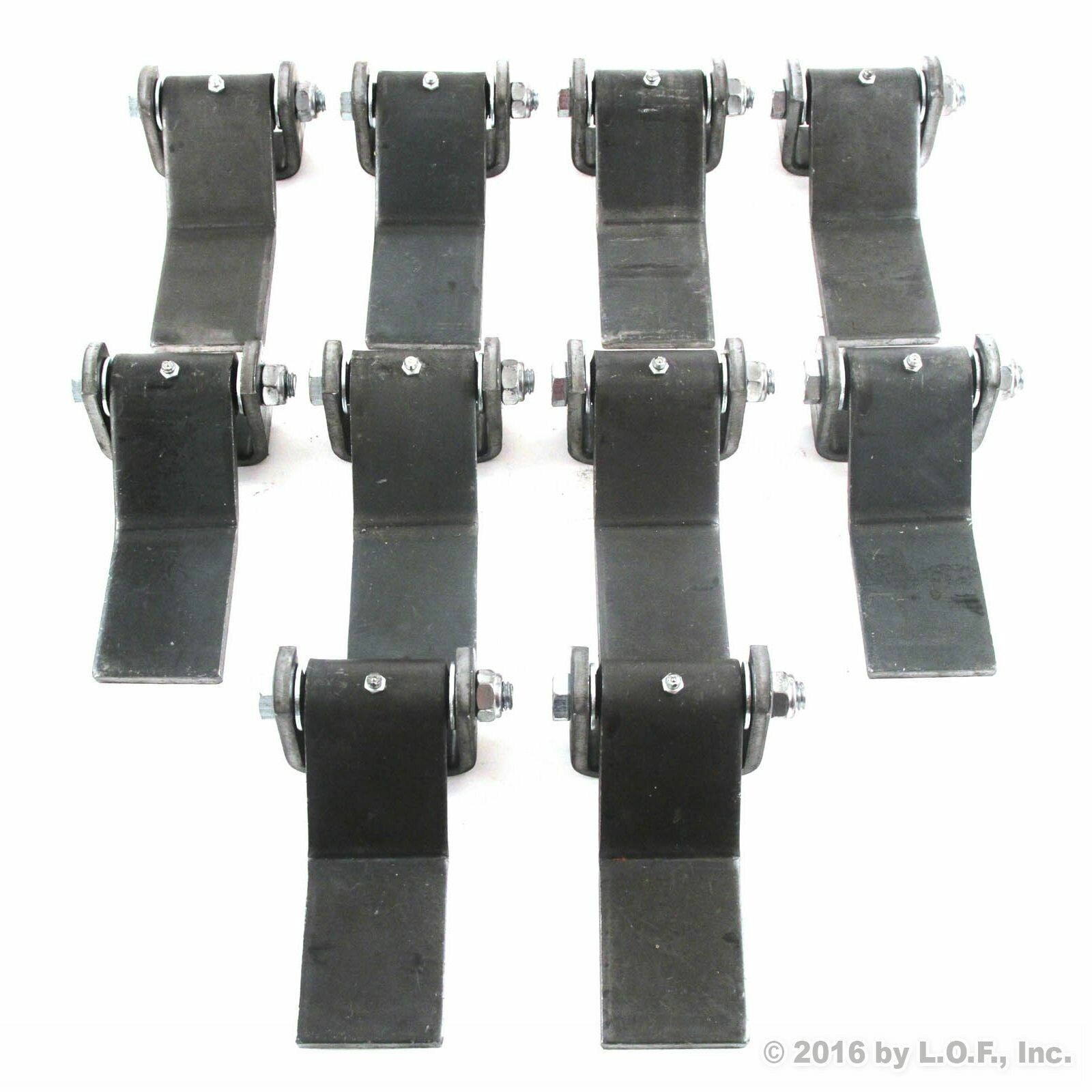 10 Heavy Duty Steel Greaseable Long Leaf Formed Strap Hinge Trailer Grease Zerk