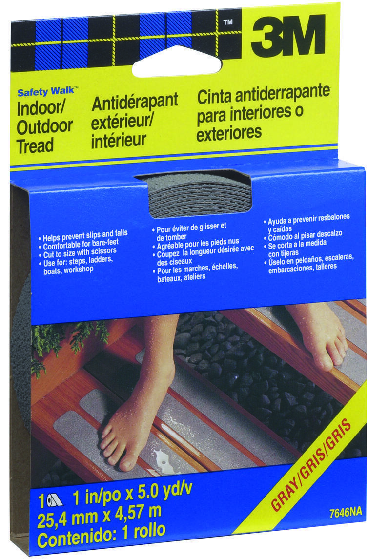 3M 7646 Anti-Slip Tape Safety-Walk Gray 1" W X 15 ft. L Gray