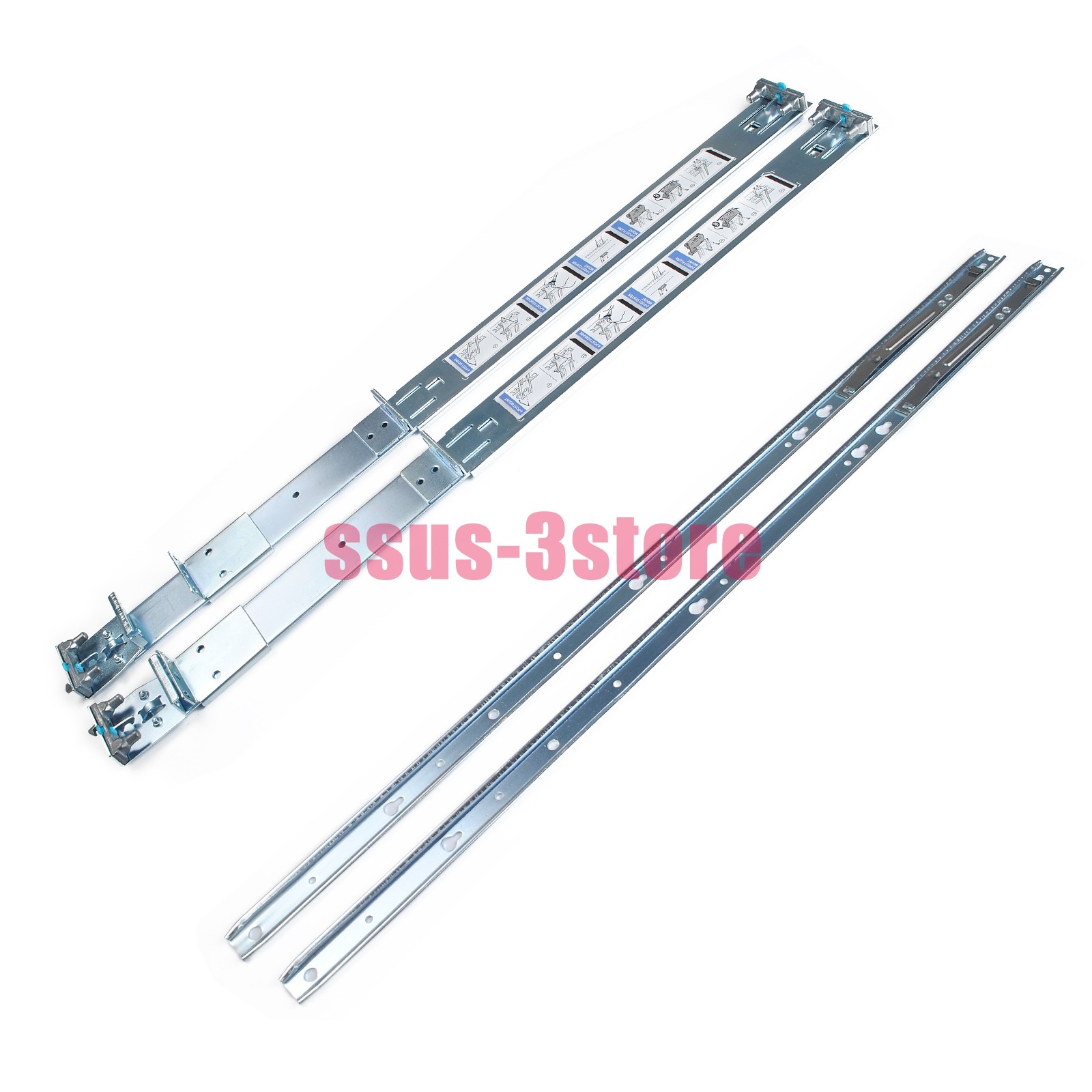1U Static Ready Rails Kit 053D7M For Dell R410 R420 R630 R440 R640 R740 R6415