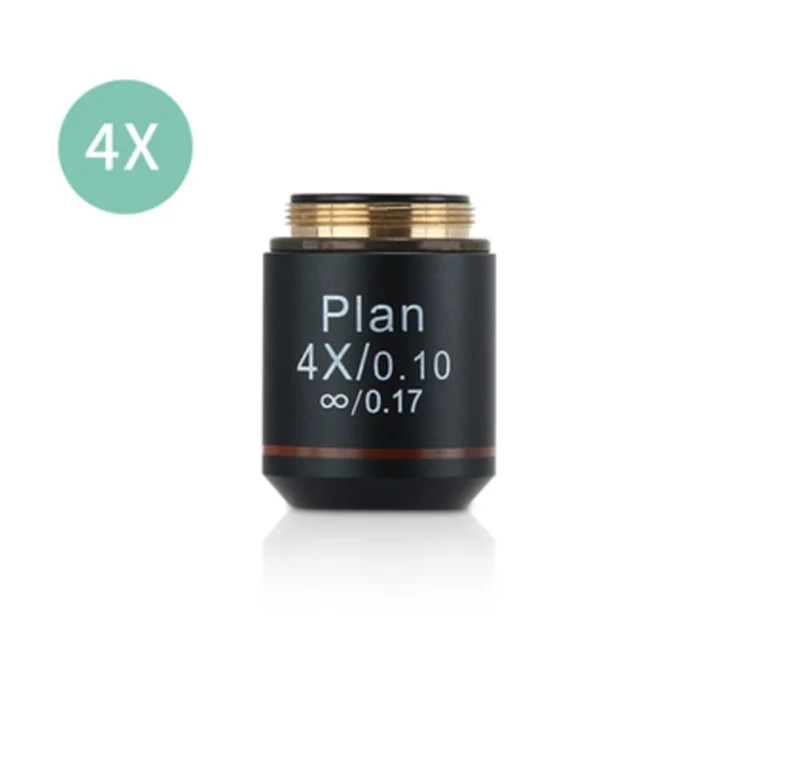 4X 195 Plan Infinity Achromatic Objective Lens RMS 20.2mm Biological Microscope