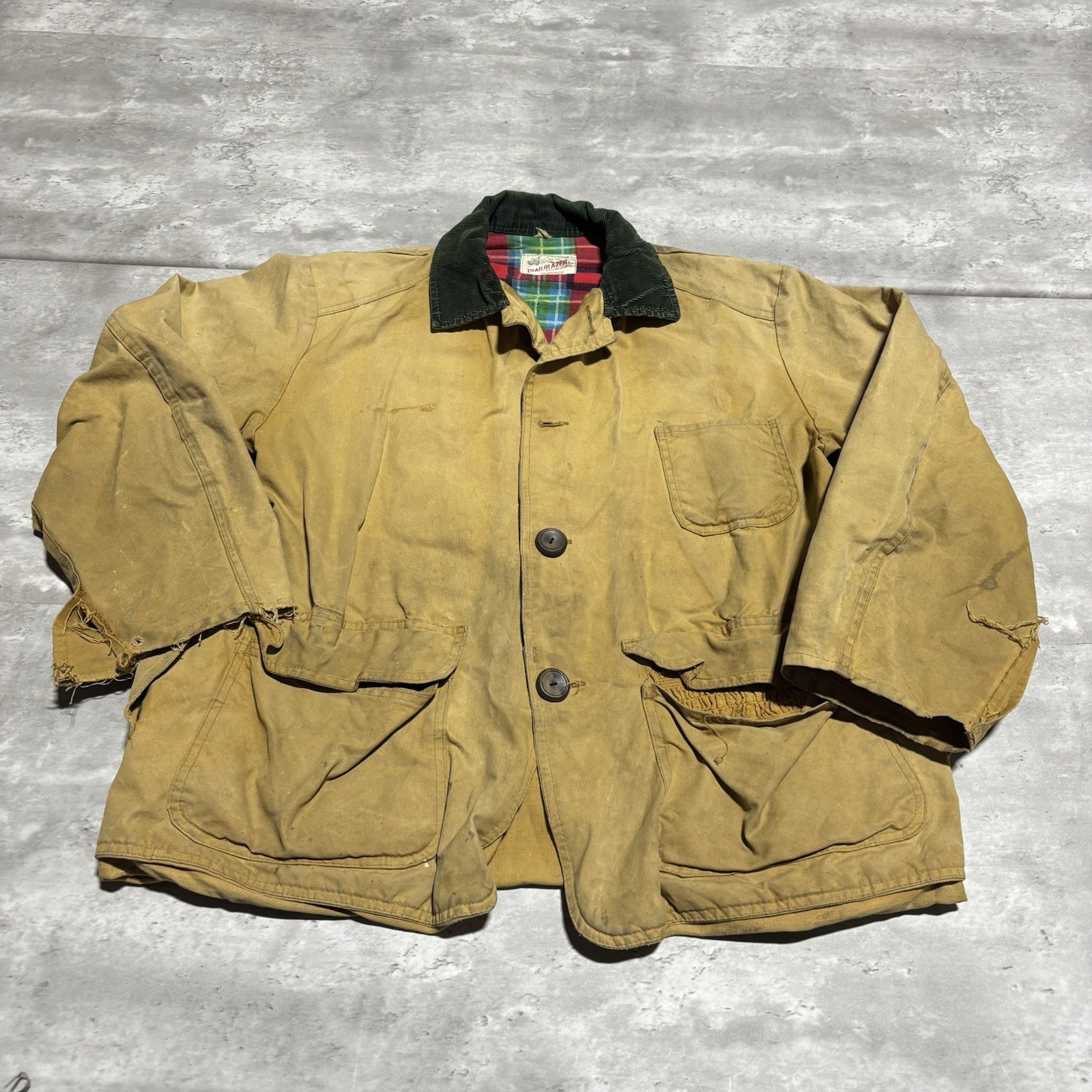 Vintage Winchester Hunting Jacket Men's Medium Brown Trailblazer Upland FLAWS*